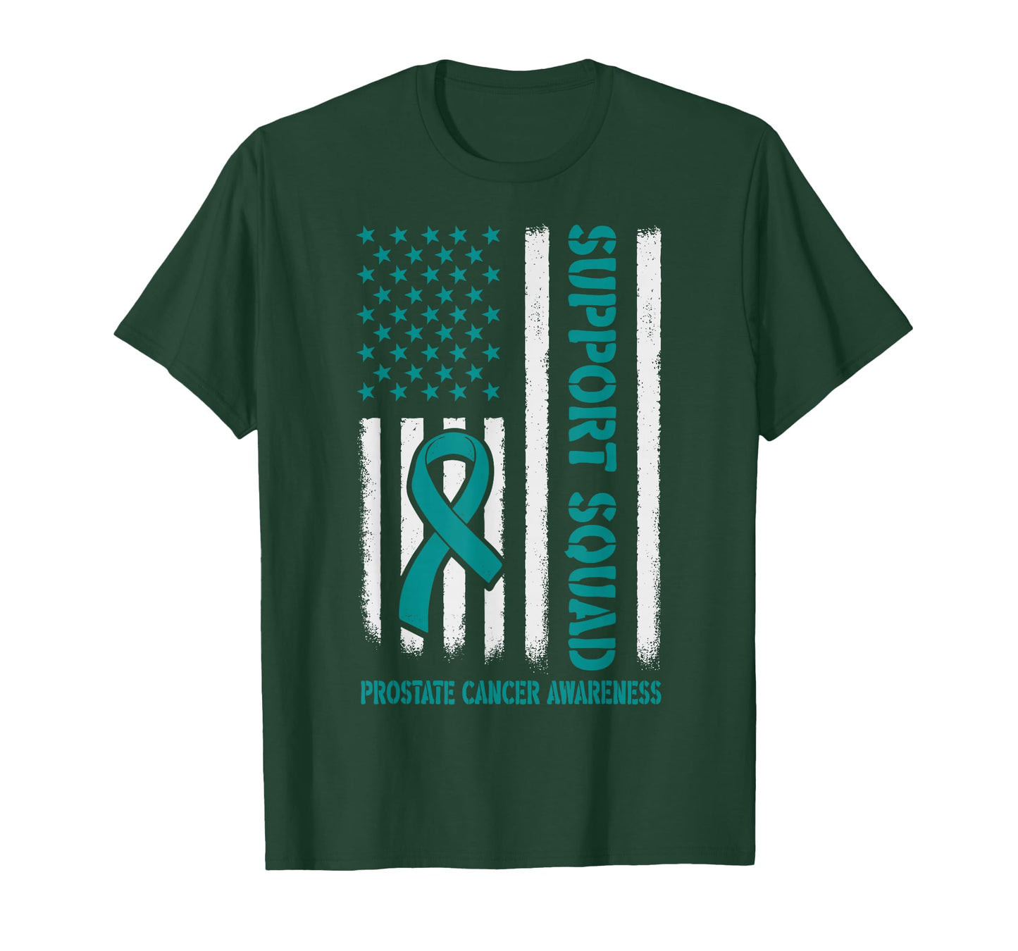 Prostate Cancer Awareness Support Squad Light Blue Ribbon US T-Shirt