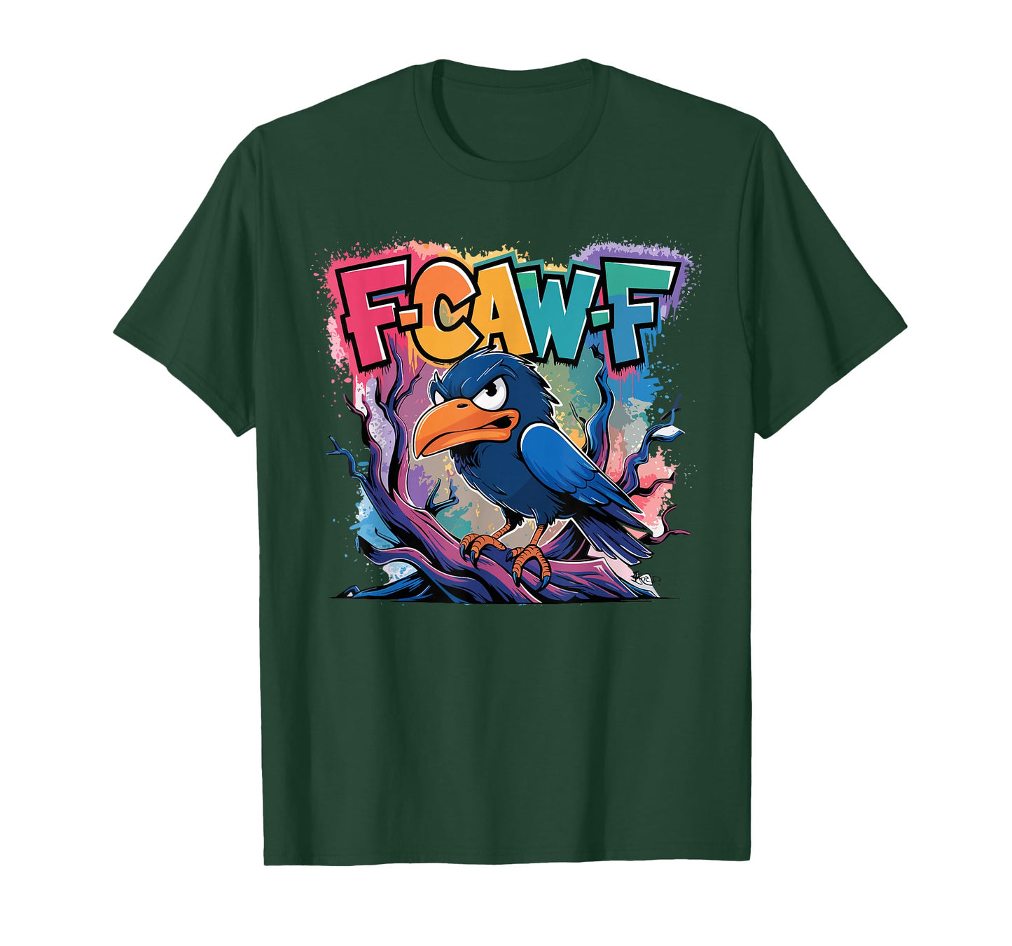 F-Caw-F Funny Raven Halloween Dark Humor T-Shirt