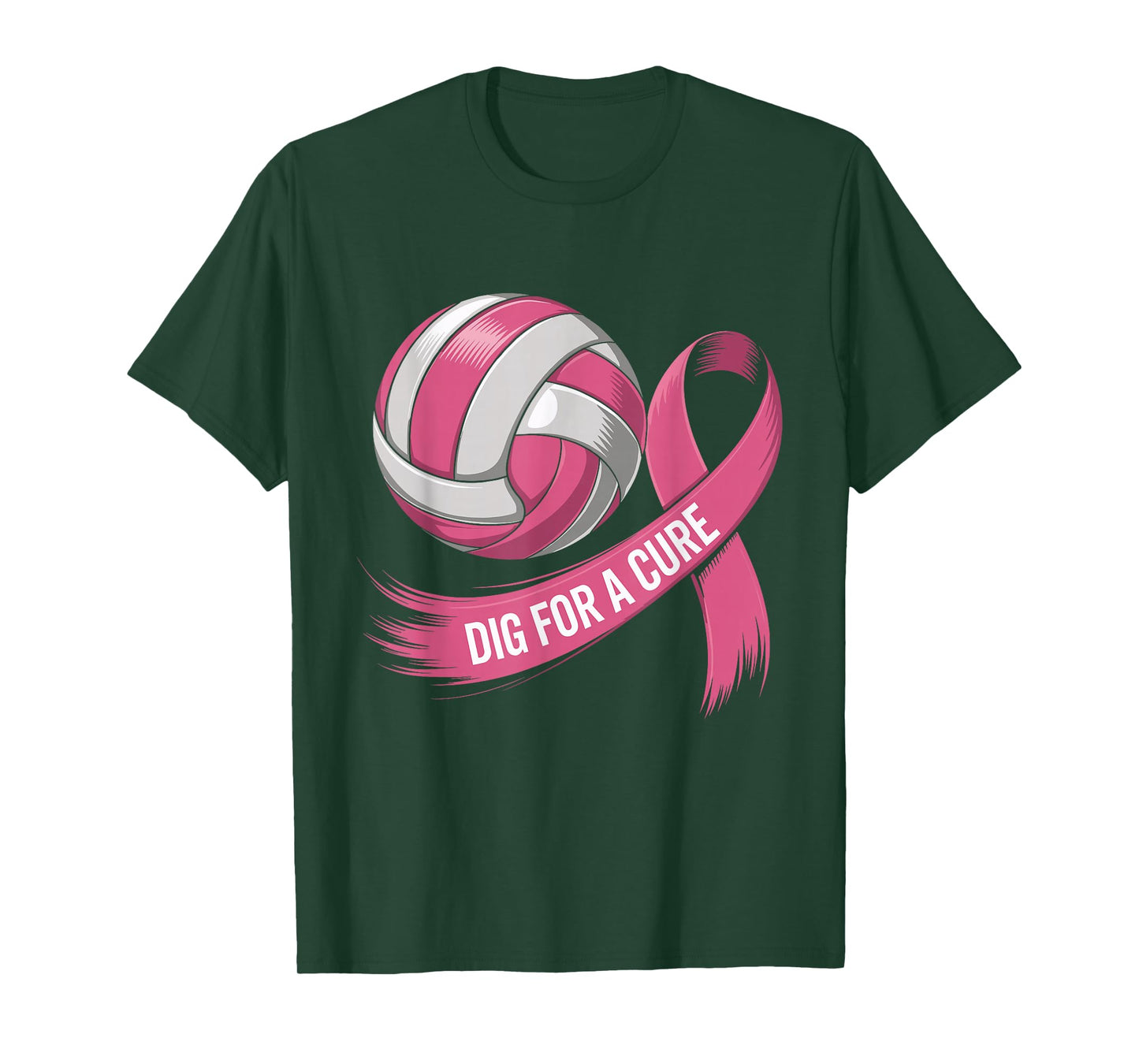 Dig for A Cure Volleyball Pink Breast Cancer Awareness Sport T-Shirt