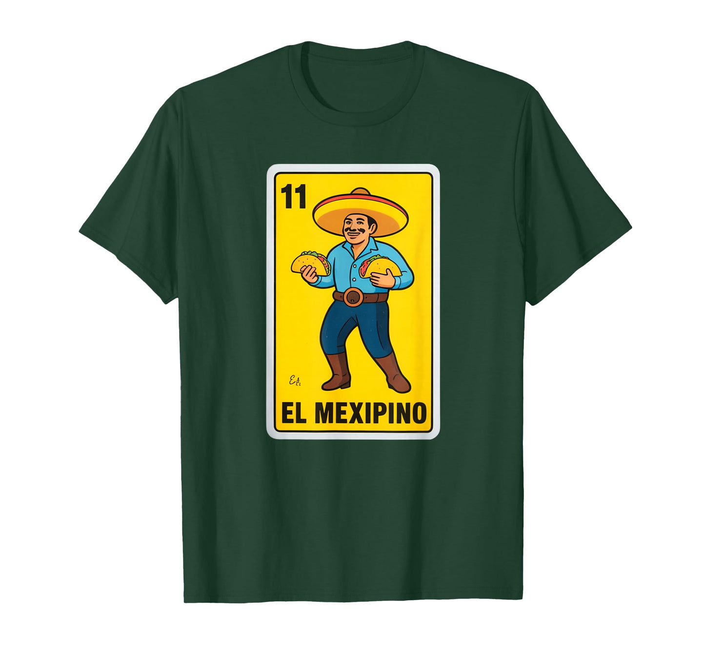 Funny El Mexipino Taco Sombrero Humor Saying Lottery Gag T-Shirt