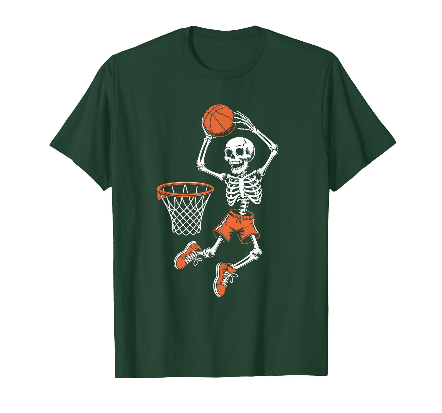 Halloween Basketball Skeleton T-Shirt