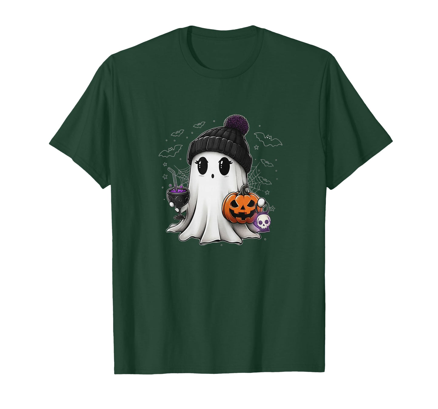 Kawaii Pastel Goth Whimsy Cute Creepy Ghost Women Girls Kids T-Shirt