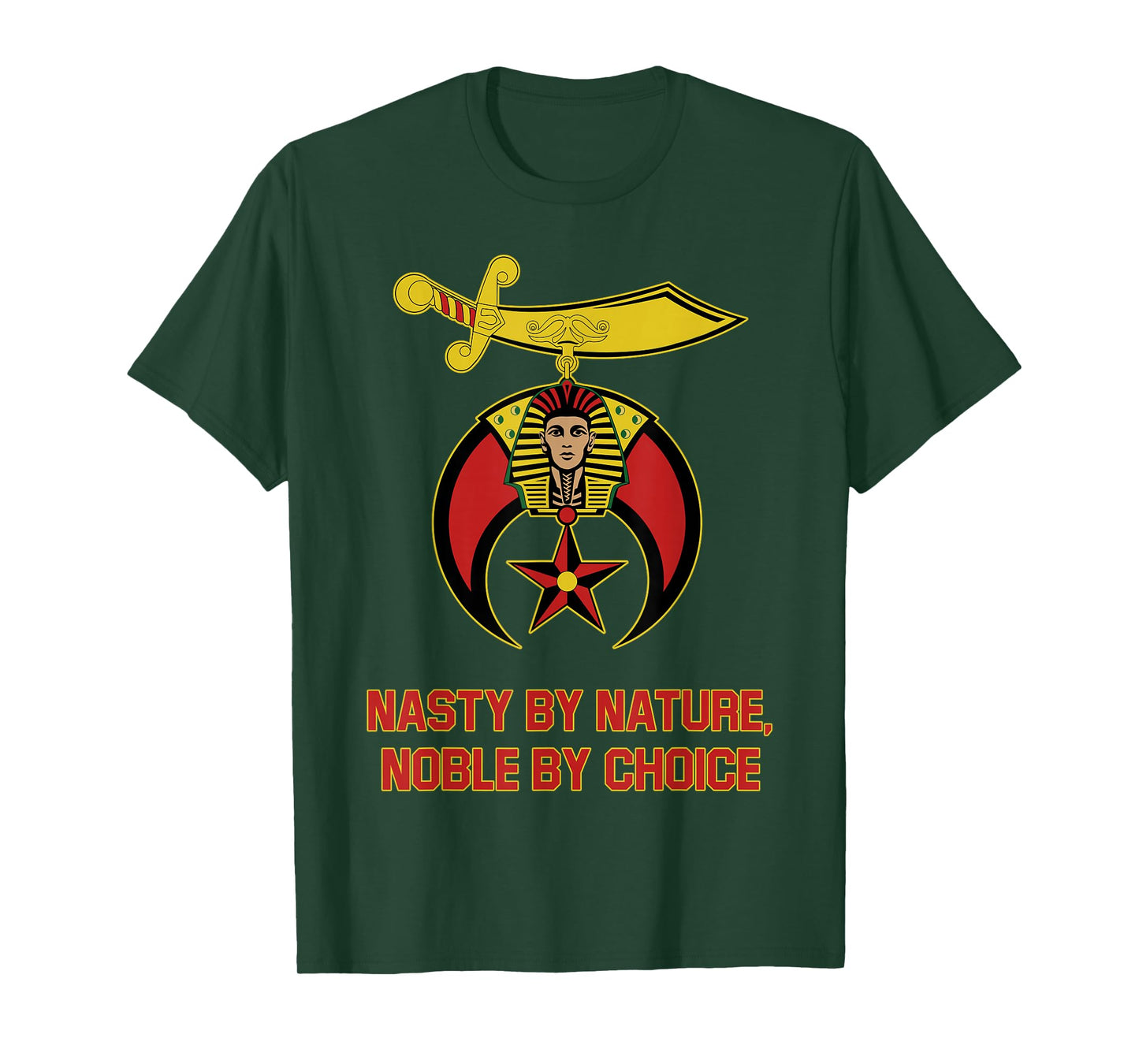 Shriners Nasty By Nature Noble By Choice Masons Father's Day T-Shirt