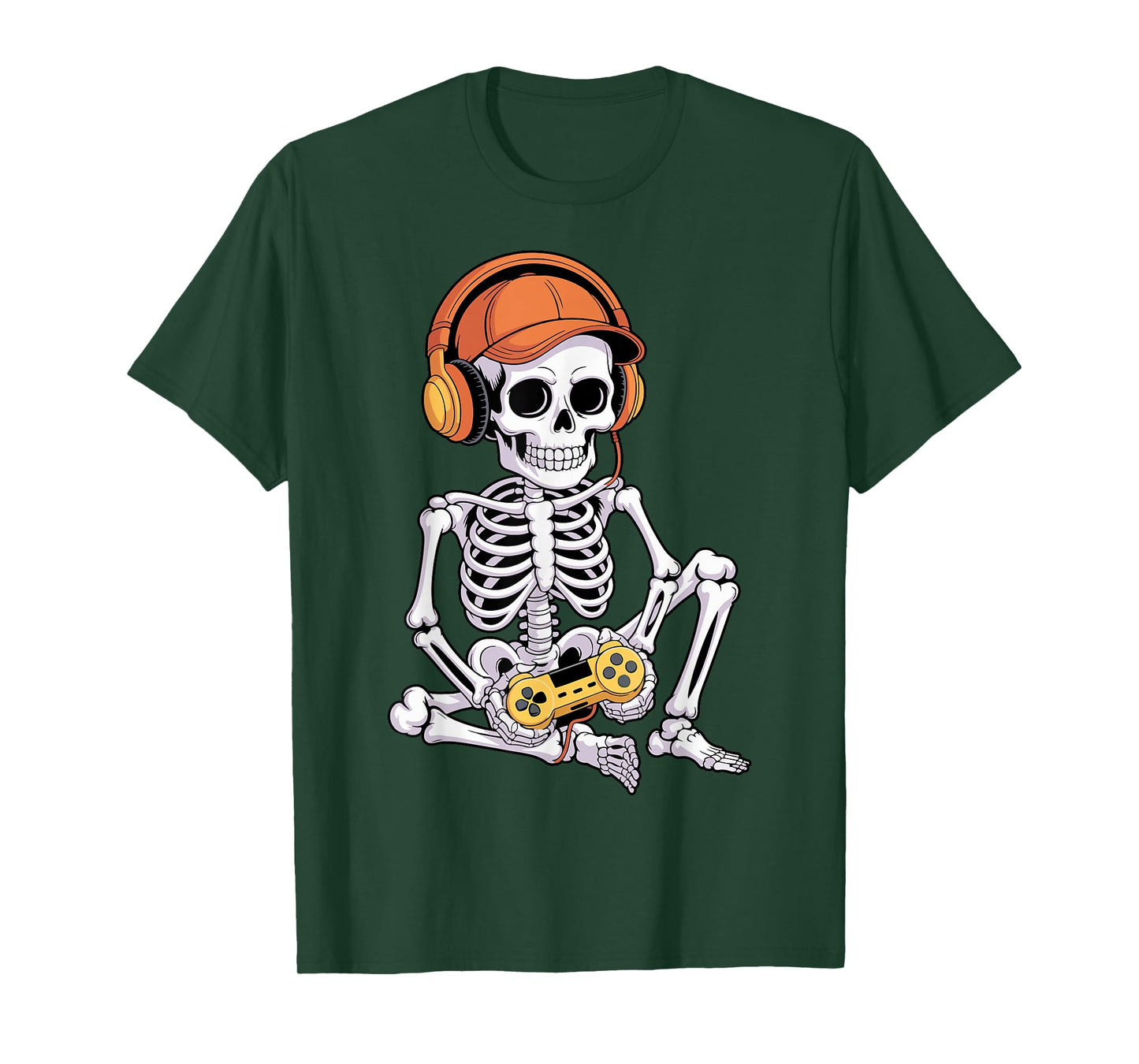 Skeleton Gamer Headphones Player Gaming Enthusiast T-Shirt