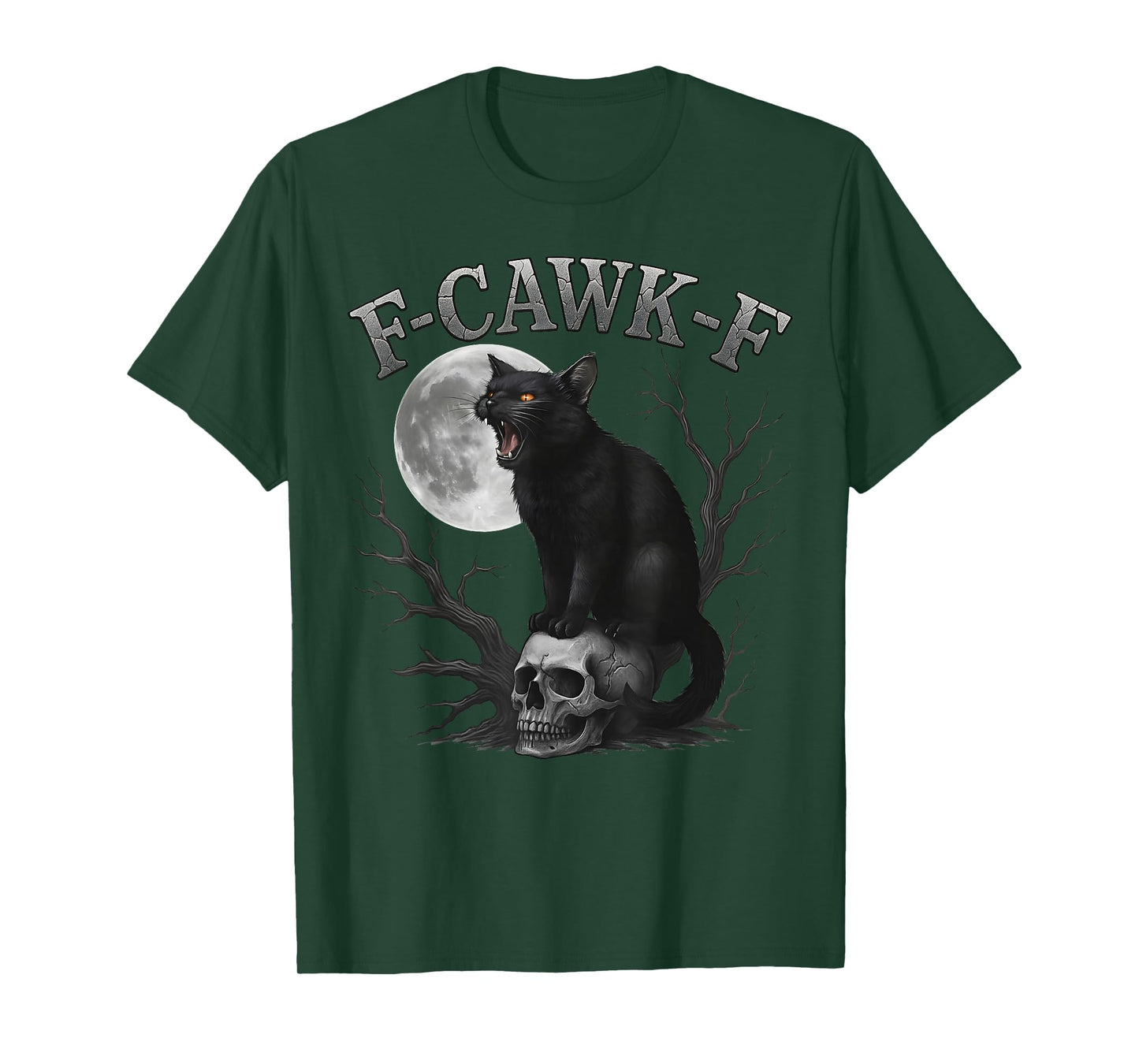 Funny F-Caw-F Black Cat FCAWF Cat Humor T-Shirt