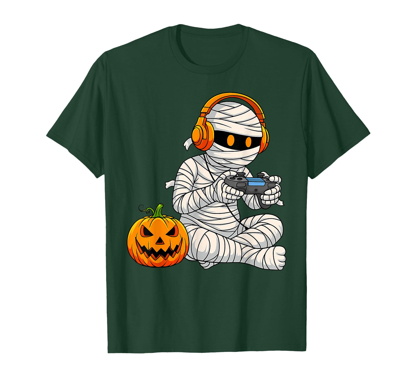 Halloween Mummy Gamer Funny Video Gaming Costume Boys T-Shirt