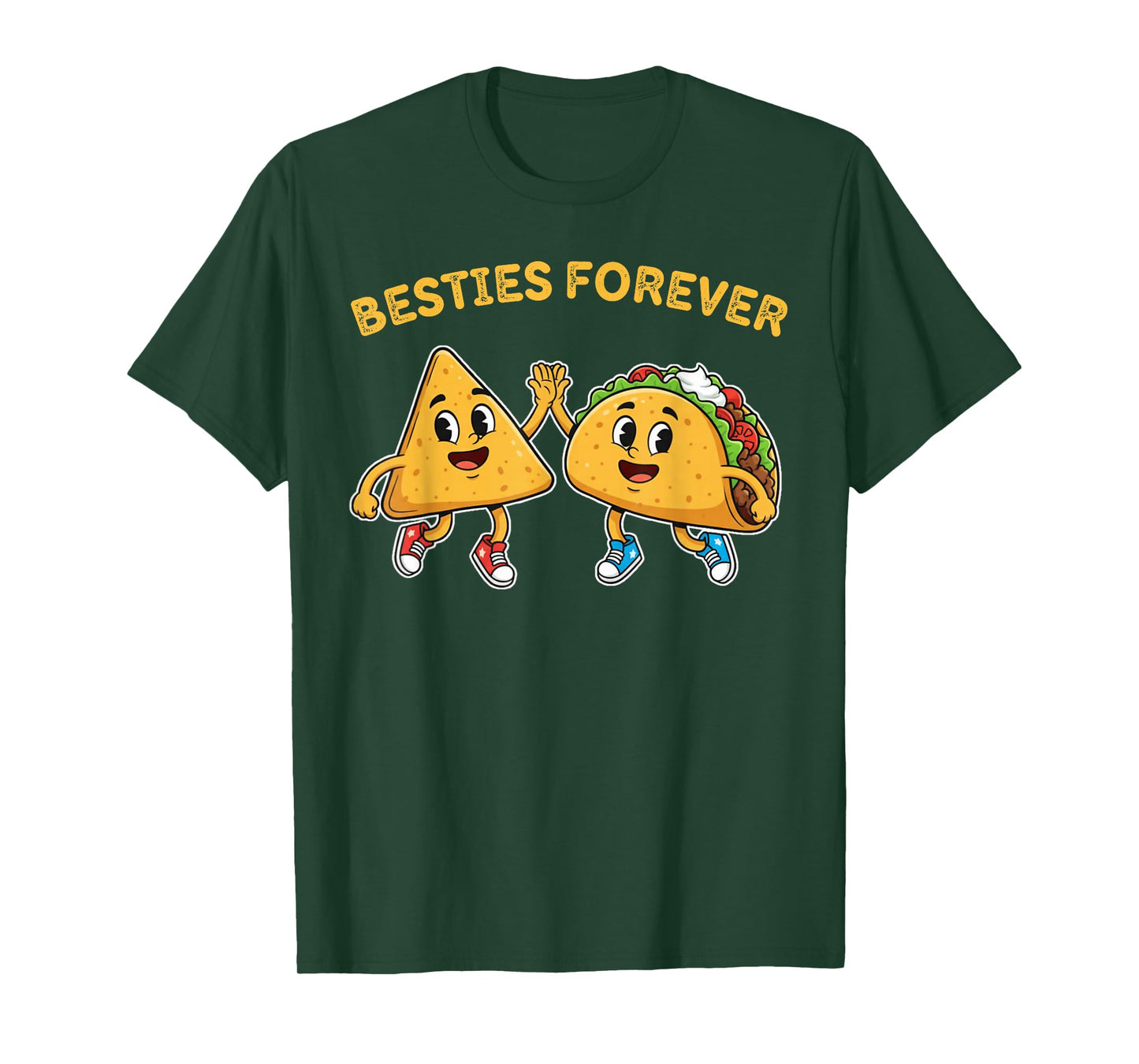 Besties Forever Nachos Tacos Kawaii for Kids Boys Girls T-Shirt