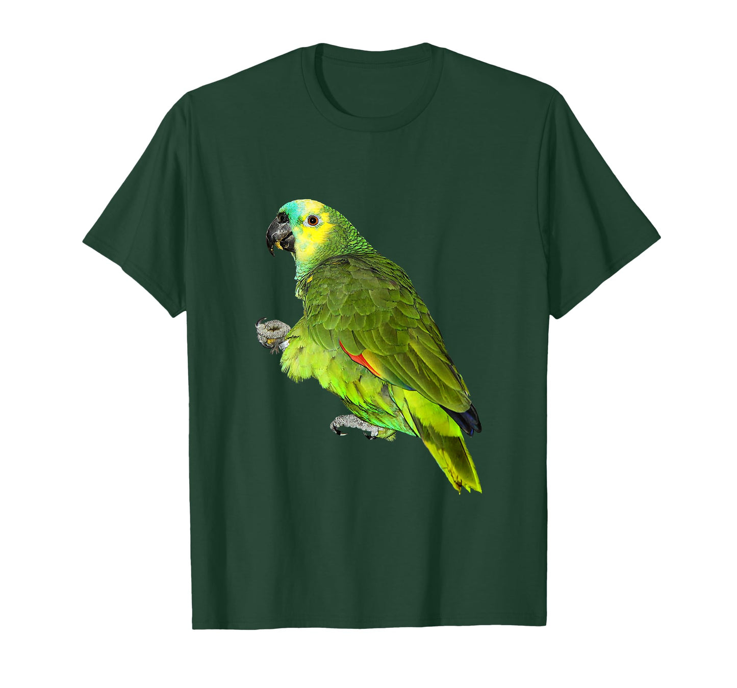 Art Attack Green Parrot T-Shirt, Kids, Unisex, Short Sleeve, Small