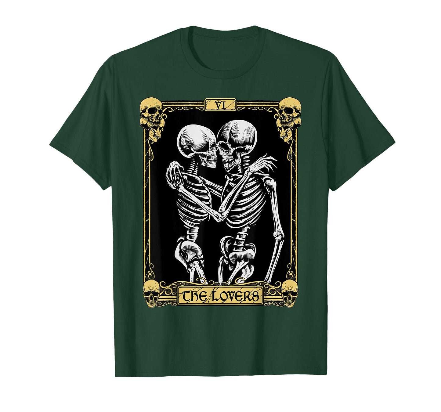 Mystic Skeleton Tarot Card – The Lovers T-Shirt
