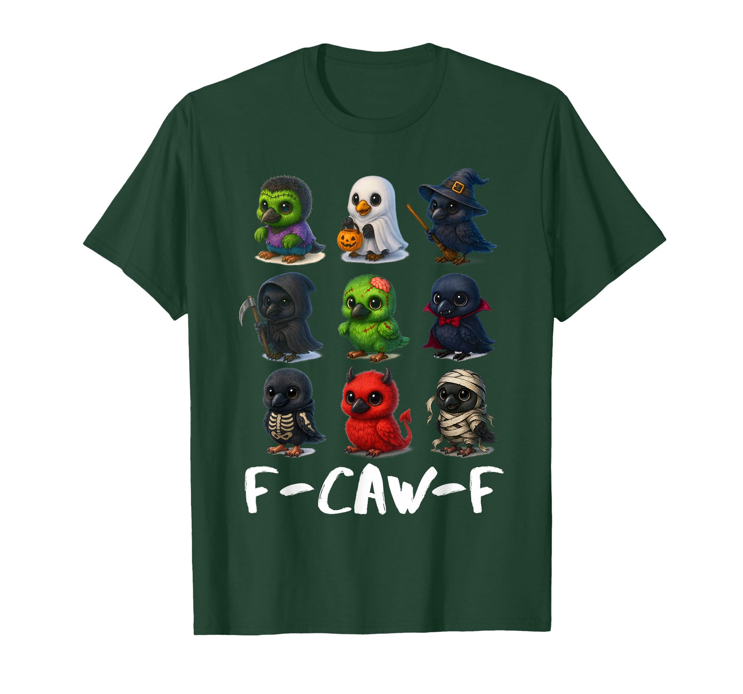 F-Caw-F Cute Crow Halloween Costume Spooky Humor Man Woman T-Shirt