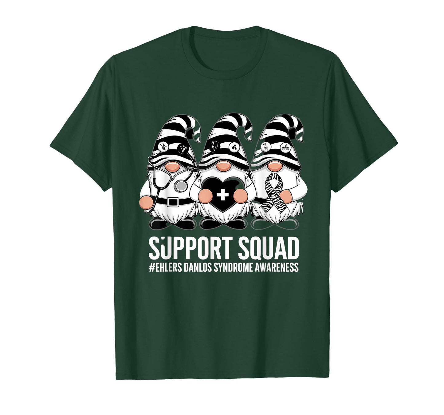 Ehlers Danlos Syndrome Awareness Gnome Support Squad EDS T-Shirt
