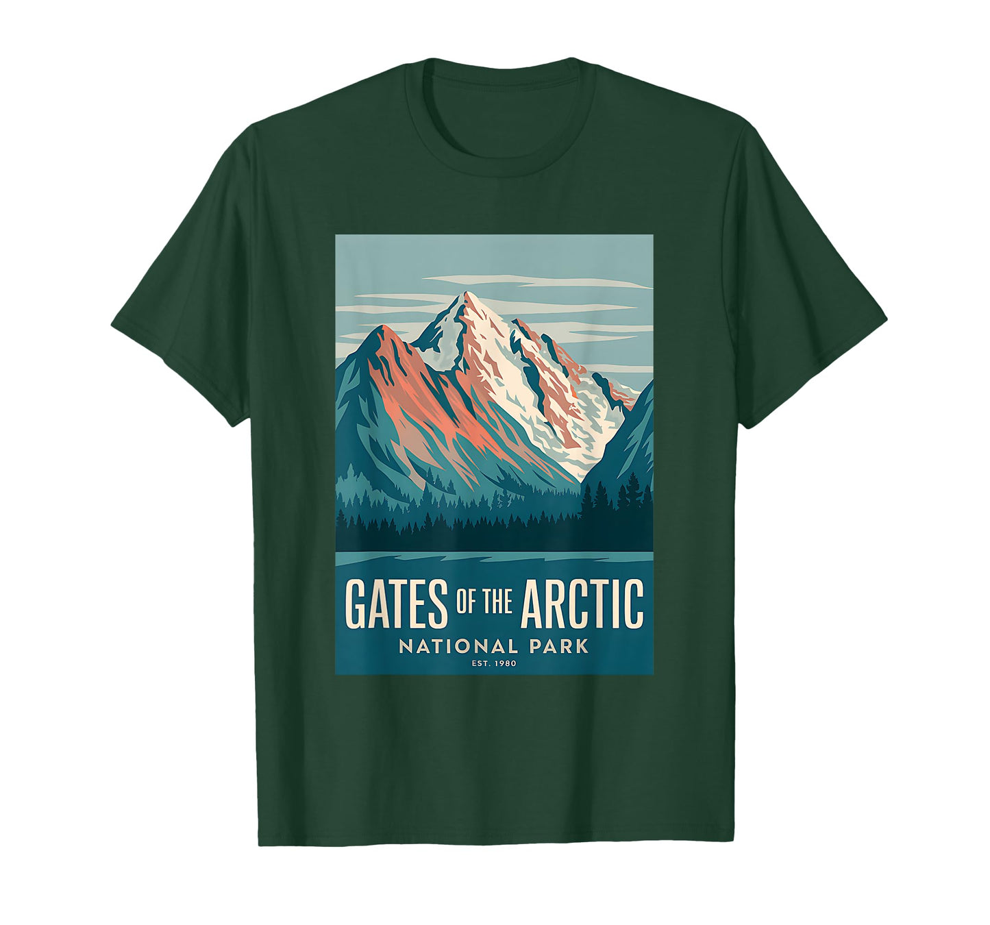 Gates of the Arctic National Park Vintage Camping Men Women T-Shirt