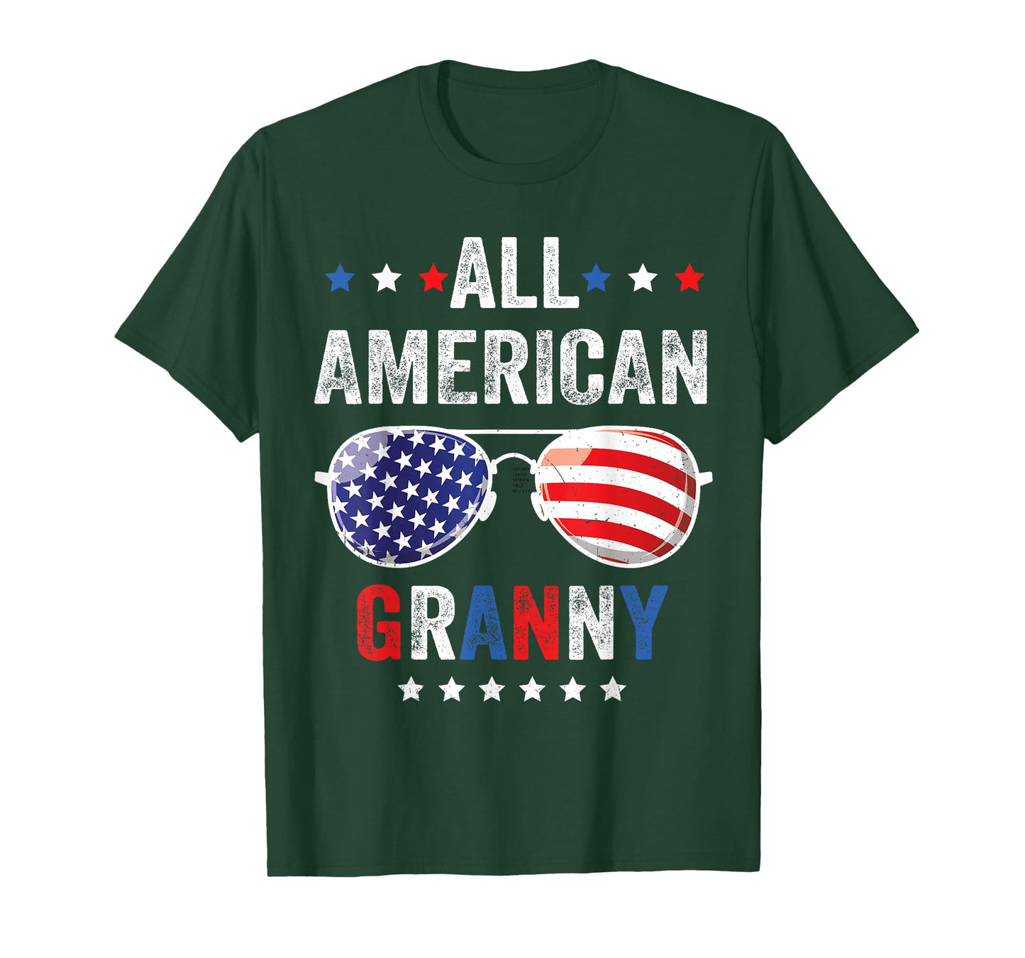 All American Granny USA Flag 4th of July Sunglasses Family T-Shirt
