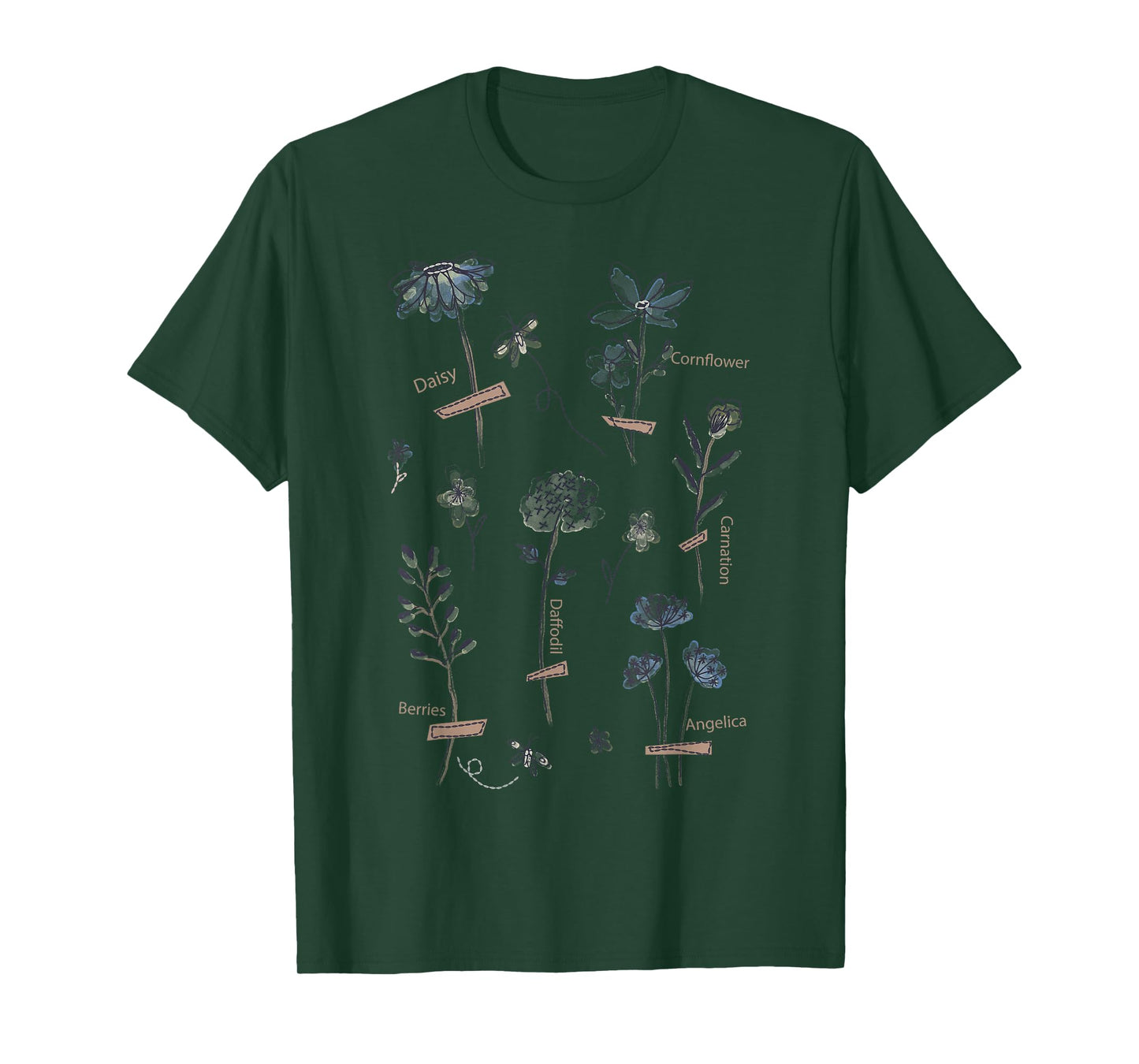 Plant These Save The Bees Botanical Vintage WildFlowers Girl T-Shirt