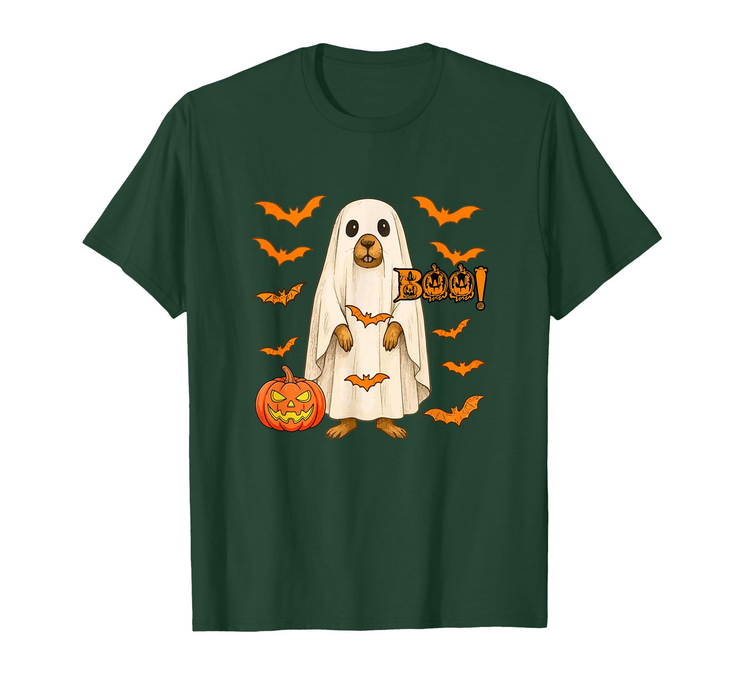 Boo Halloween Gopher Cosplay Ghost Costume Animal Lover T-Shirt