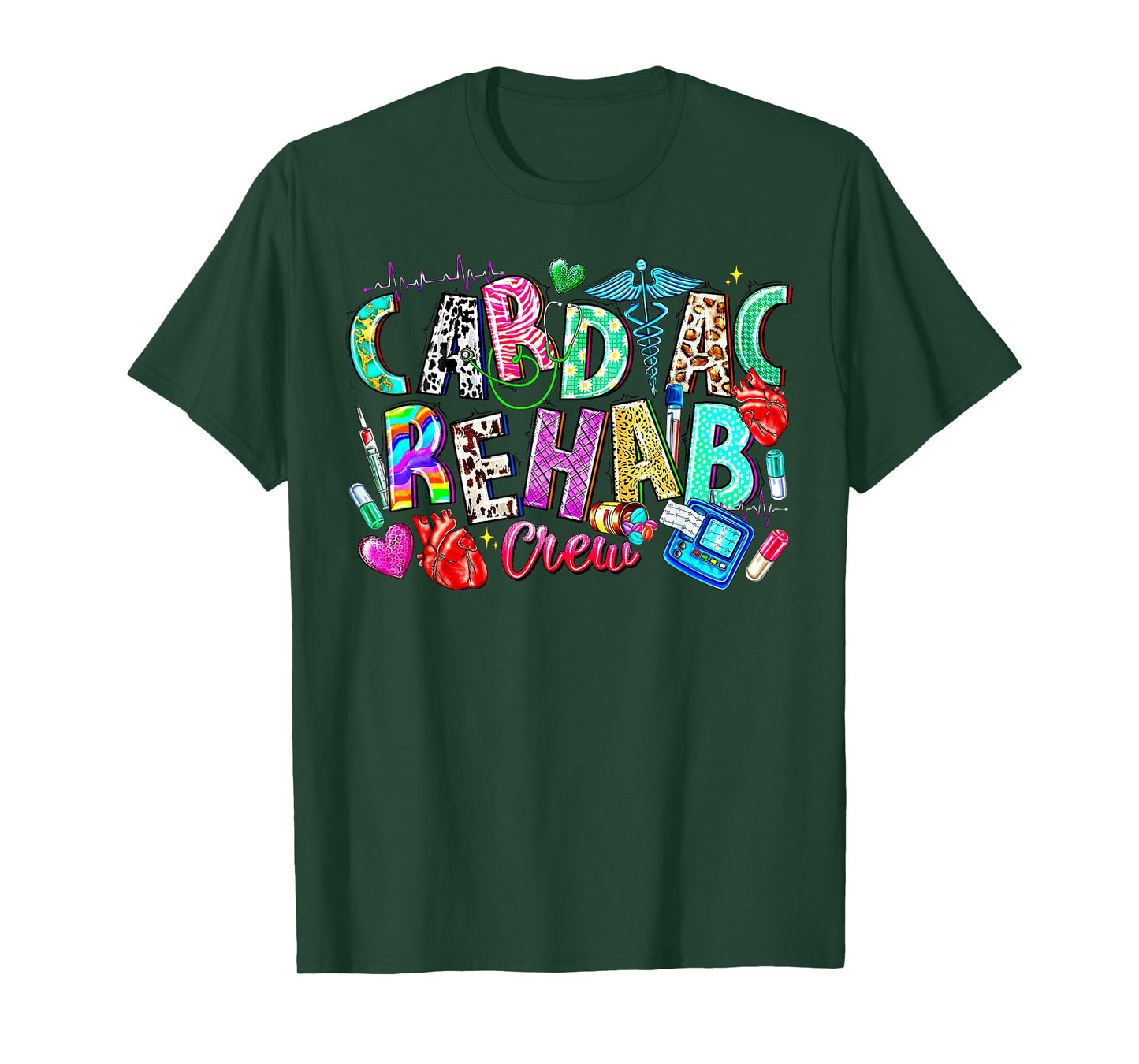 Cardiac Rehab Crew Nurse Cardiologist Nursing EKG Technician T-Shirt
