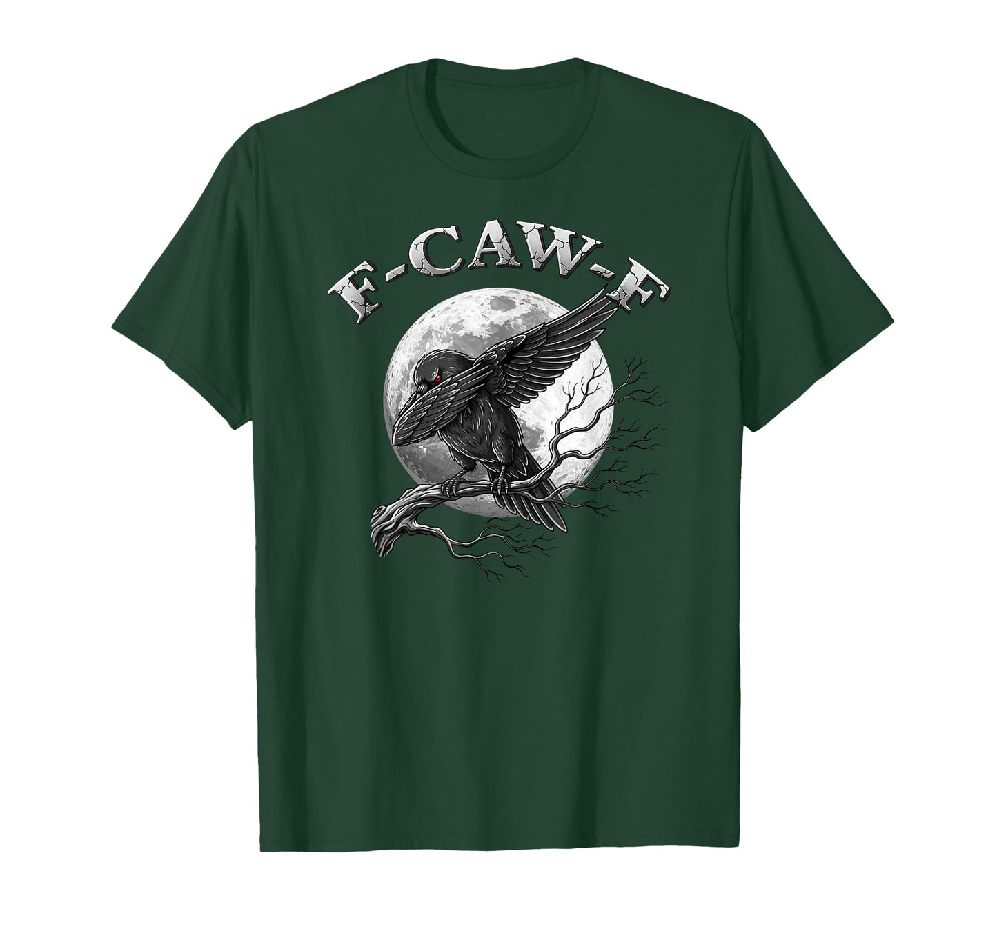 Dabbing Black Crow, F-Caw-F Funny Black Bird Gothic Adult T-Shirt