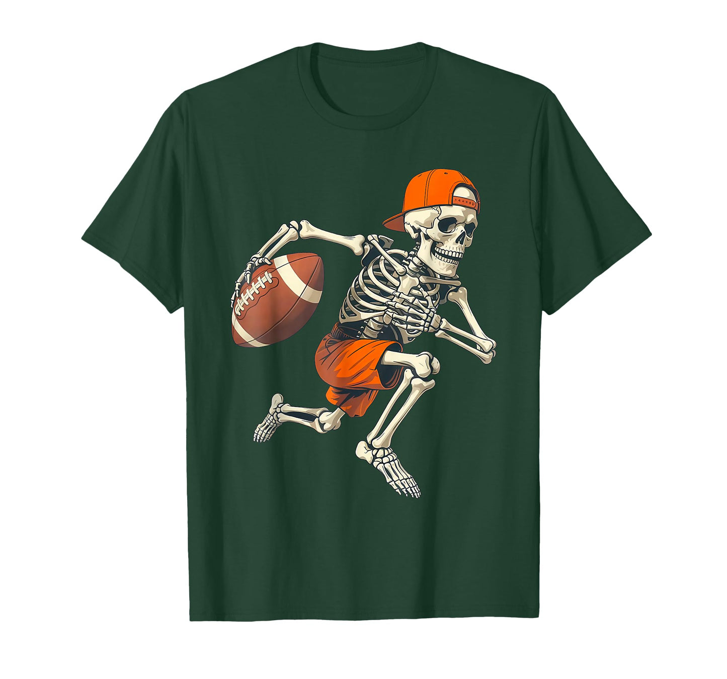 Vintage Skeleton Football Halloween Costume Funny Men Boys T-Shirt