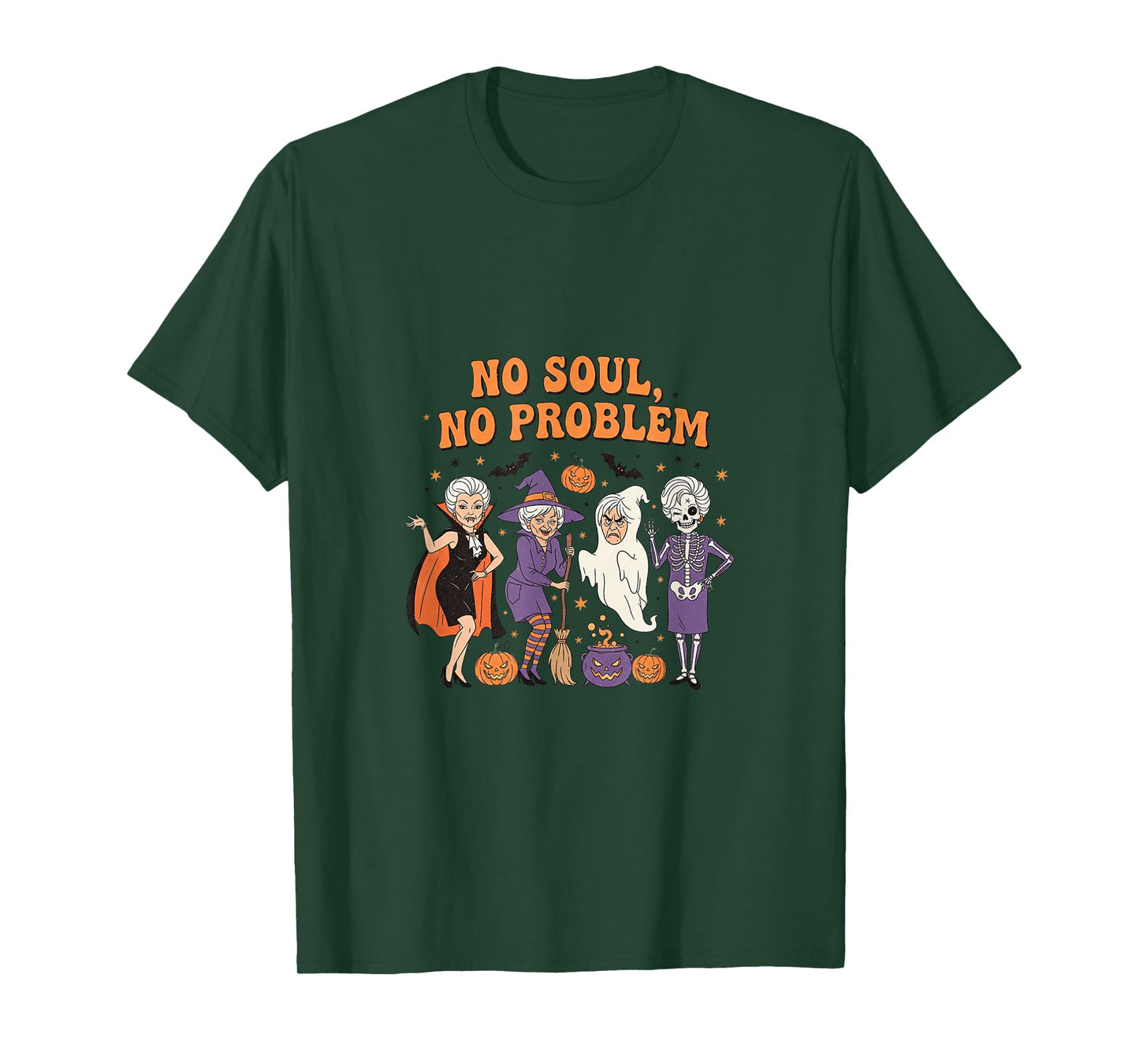 No Soul No Problem Halloween Humor Witches T-Shirt