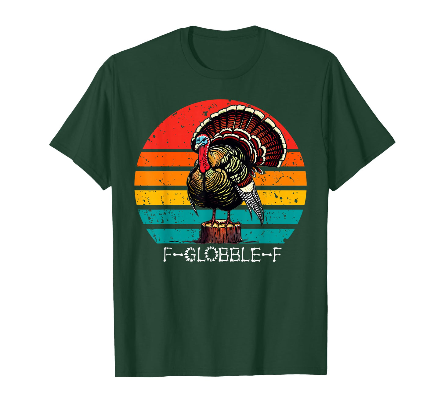 F-Gobble-F Funny Thanksgiving Turkey Retro Vintage Humor T-Shirt