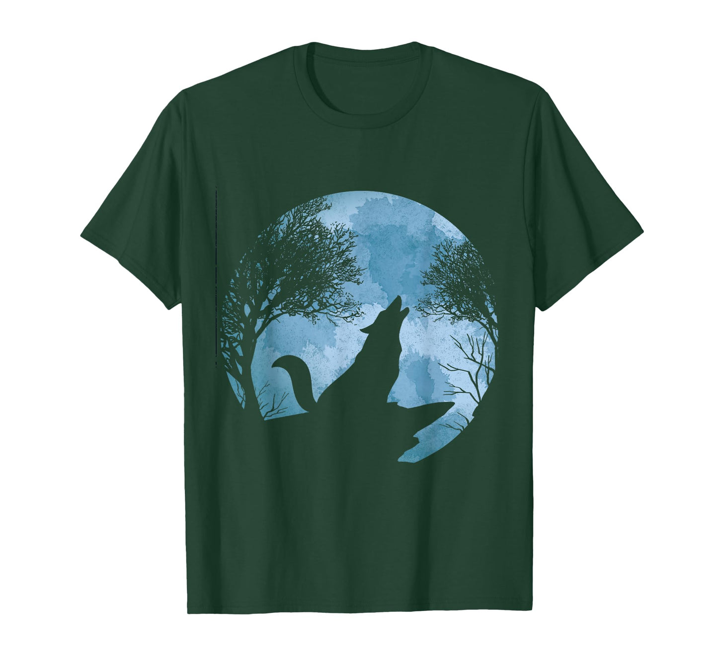 Howling Full Moon Forest Animal Wildlife Gift Moonlight Wolf T-Shirt