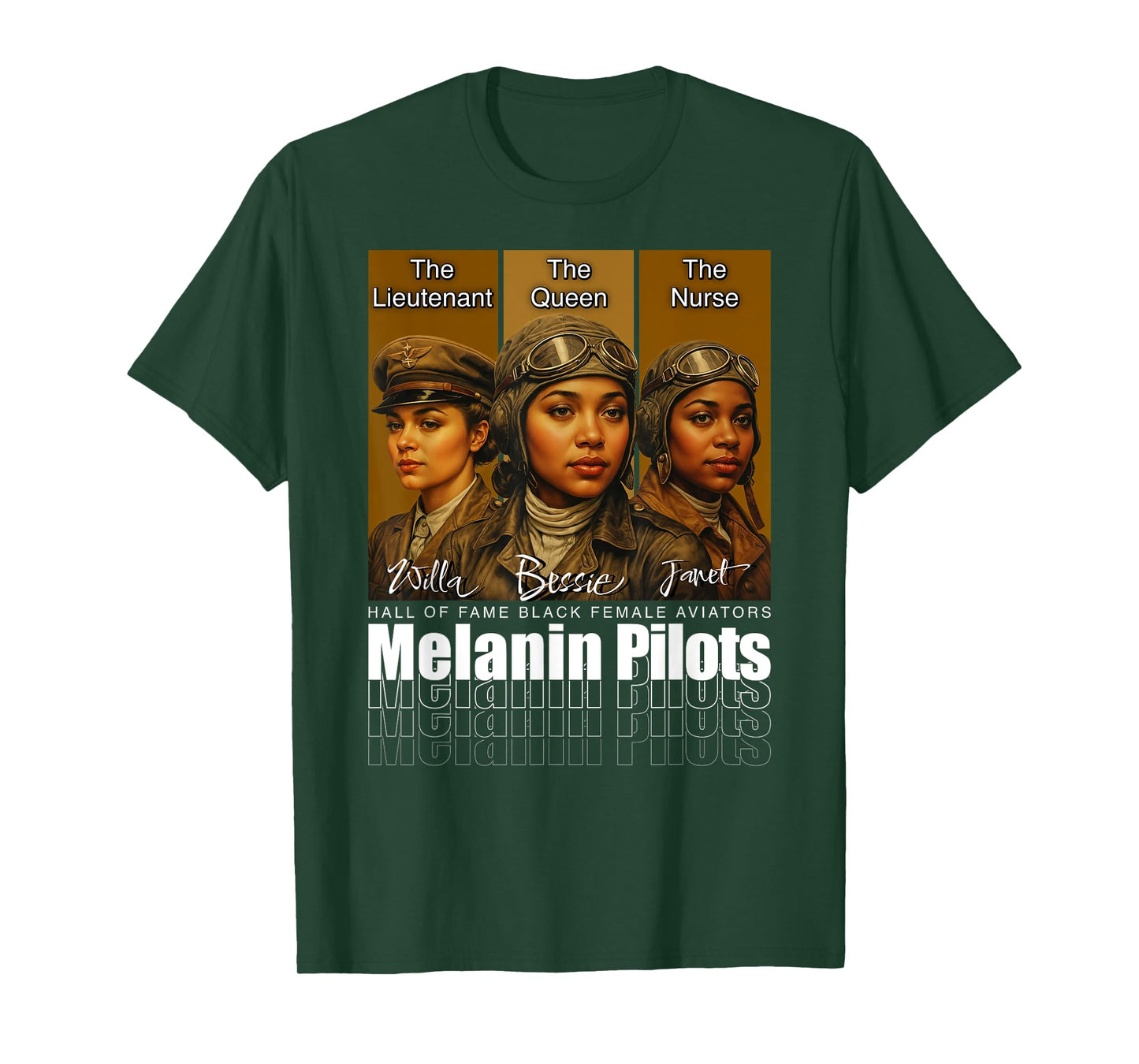 Bessie Coleman Inspired Pilot History T-Shirt
