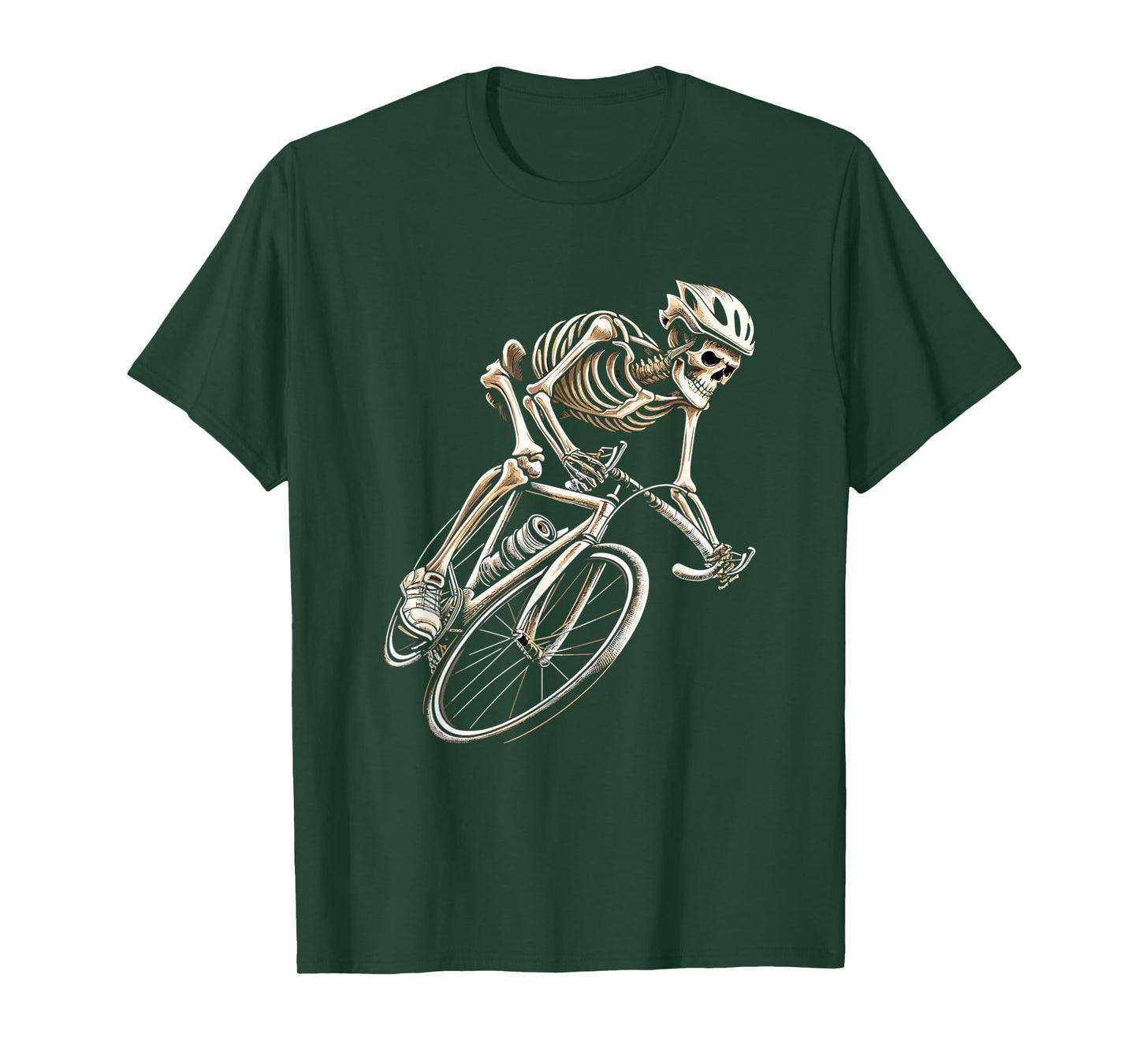 Skeleton Cycling Bike Halloween Bicycle Biking T-Shirt