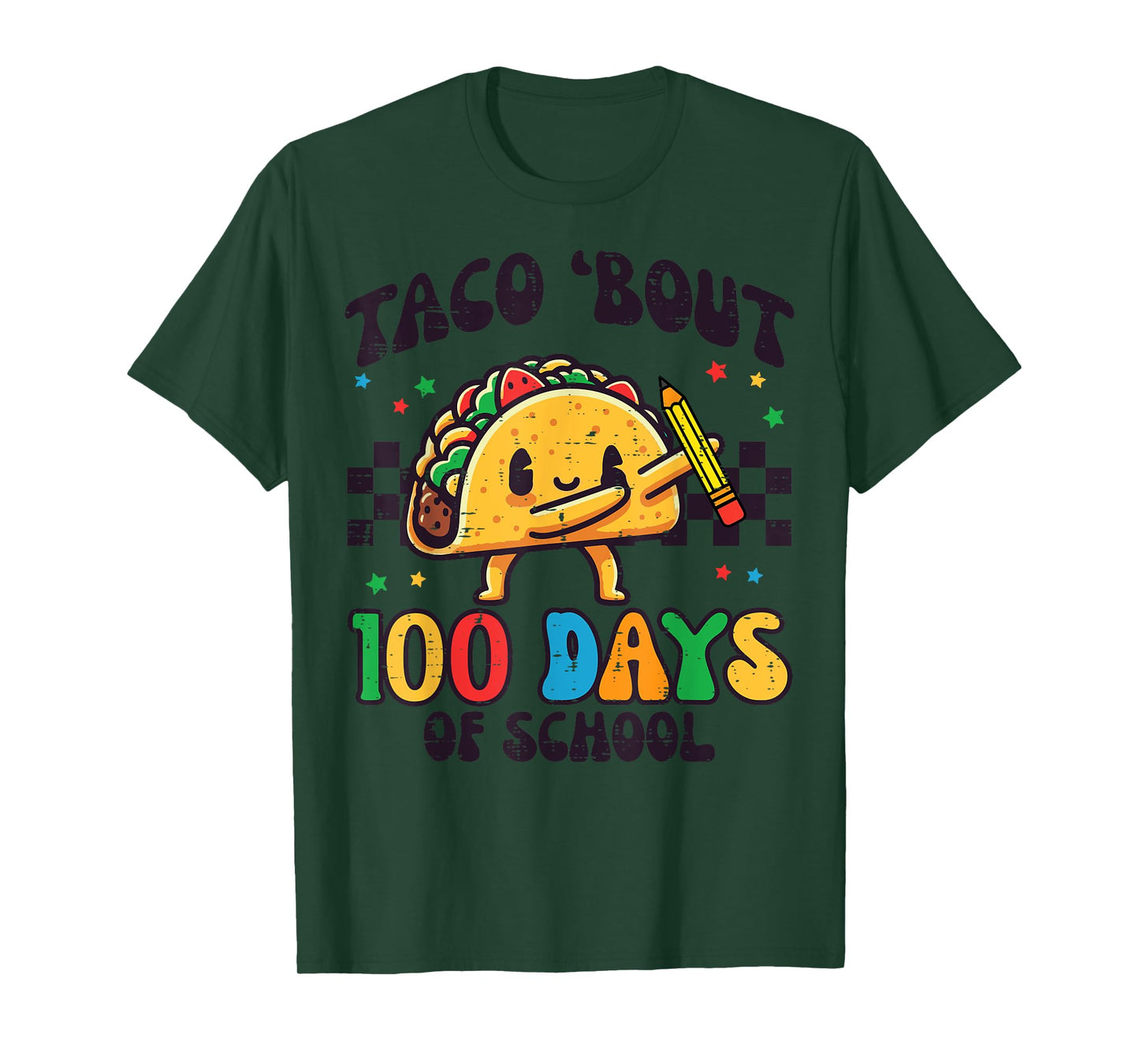 Taco Bout 100 Days Of School Funny 100th Day Men Women Kids T-Shirt