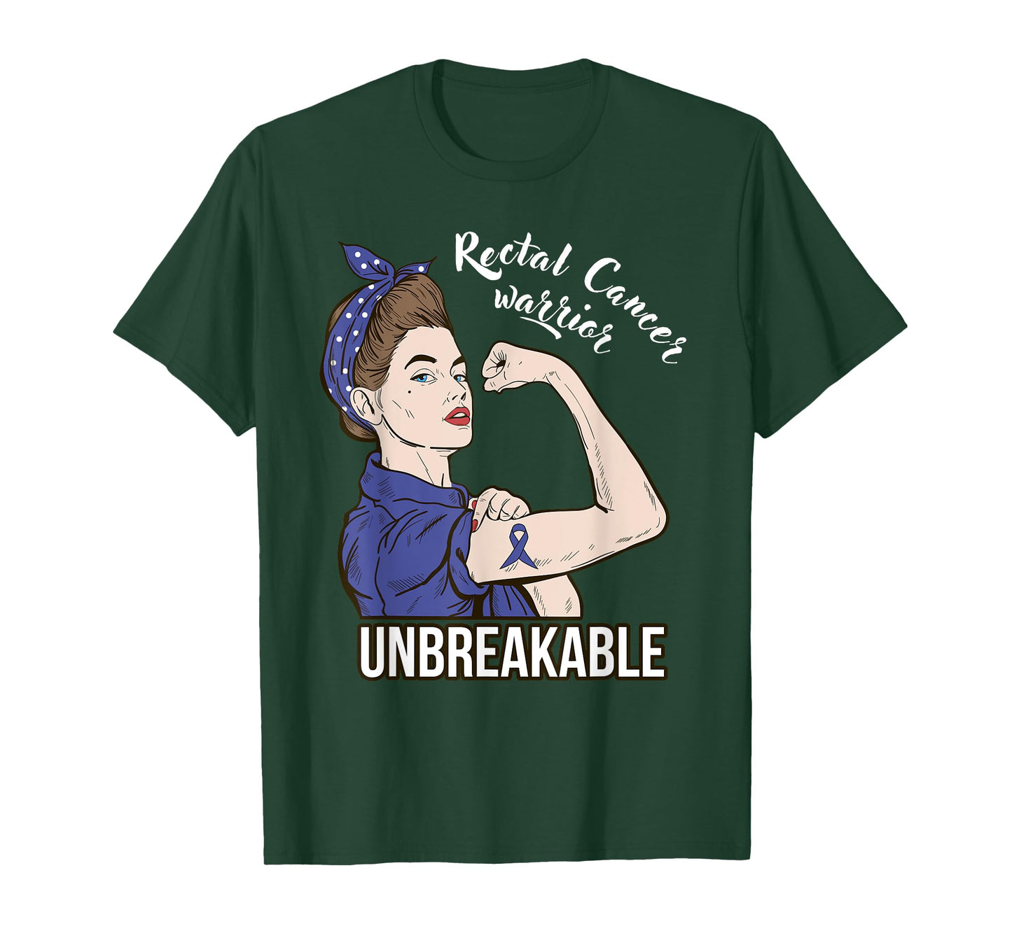 Rectal Cancer Awareness For Her Warrior Unbreakable Support T-Shirt