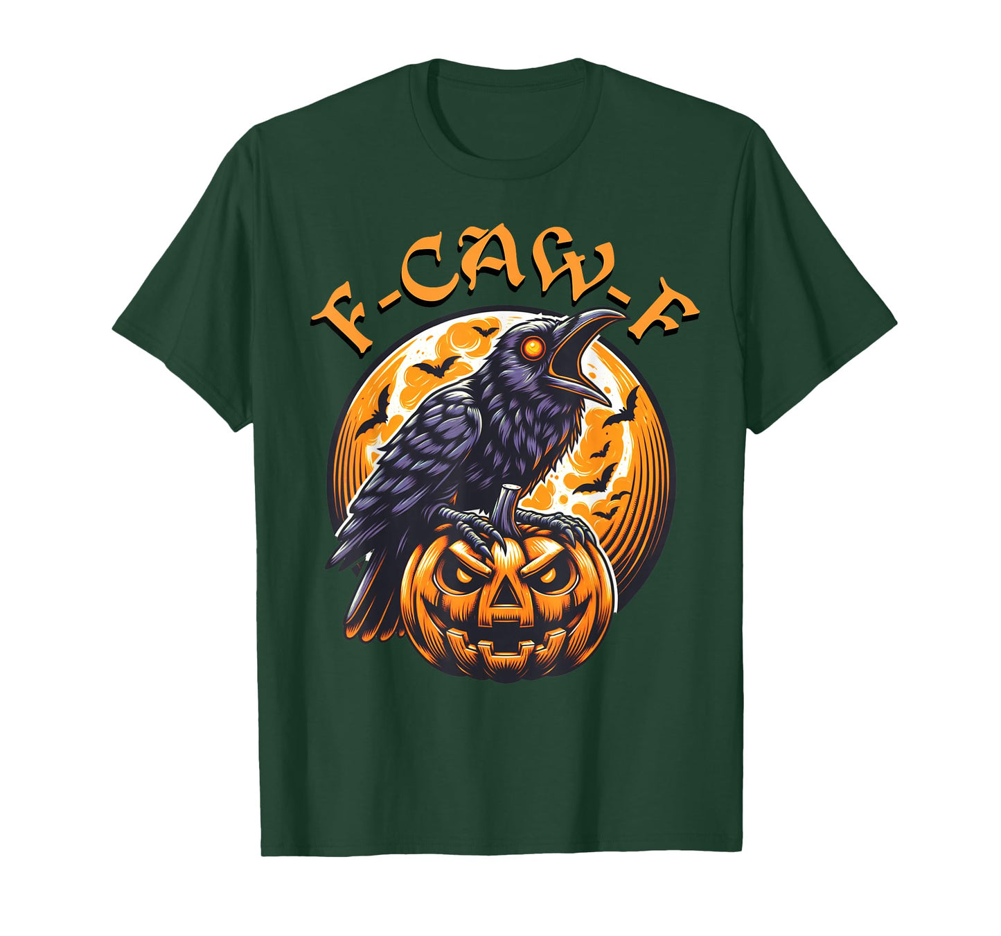 Funny Antisocial Crow F-Caw-F Halloween T-Shirt