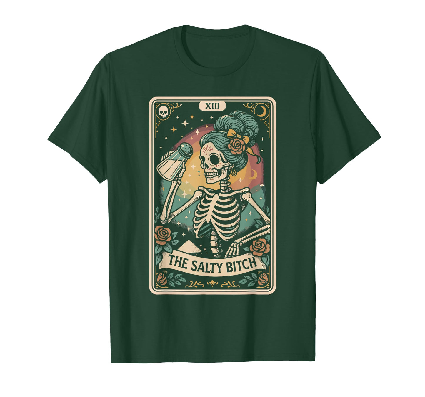 The Salty Bitch Tarot Card Skeleton T-Shirt