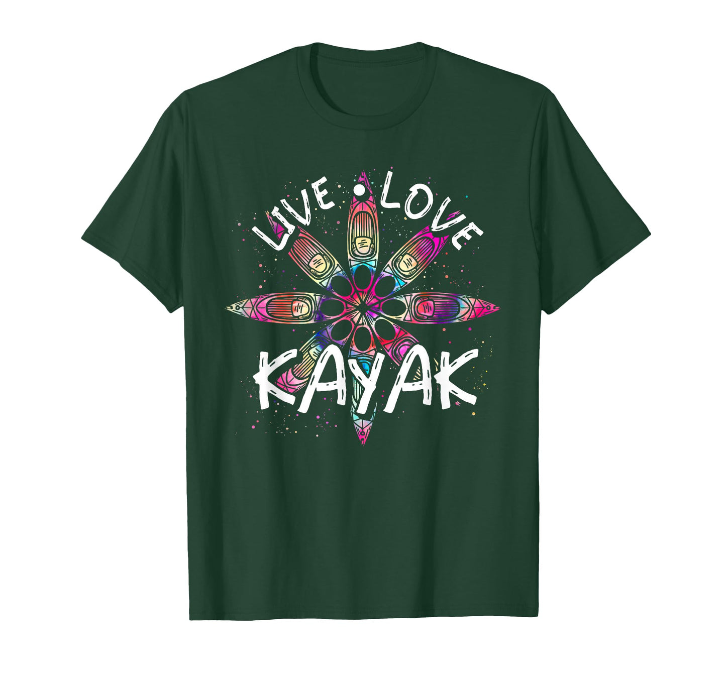 Canoe Boat Paddling Sport Kayaker Live Love Kayak Kayaking T-Shirt