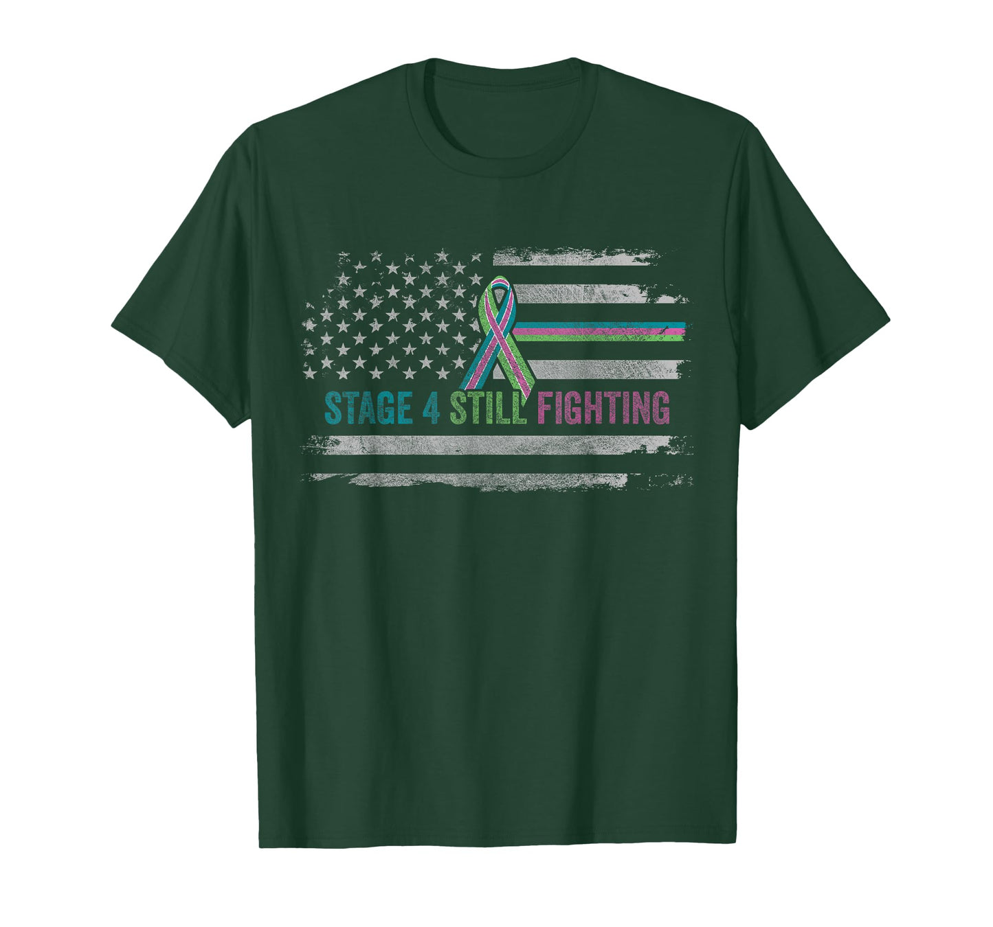USA Flag Metastatic Breast Cancer Shirt STAGE 4 IS FIGHTING T-Shirt for Women Kids Men