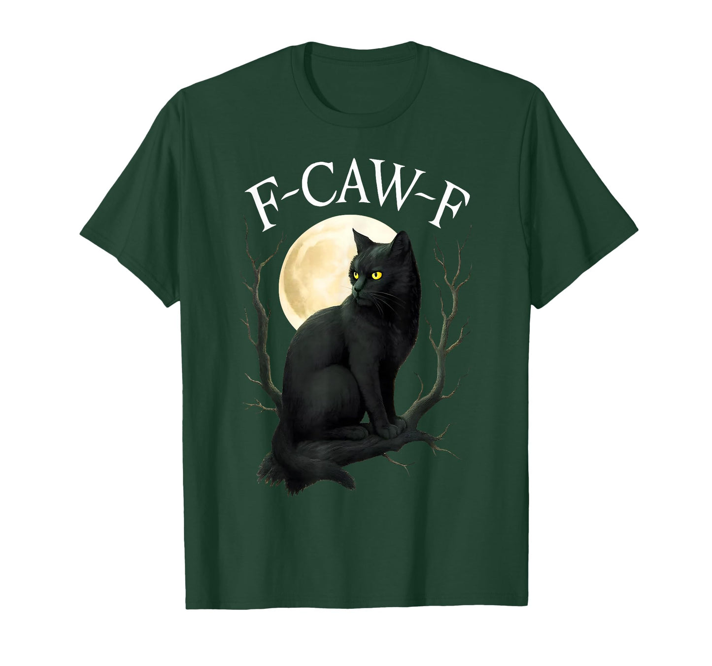 F Caw F Funny Black Cat Halloween Witchy Cat Spooky Season T-Shirt