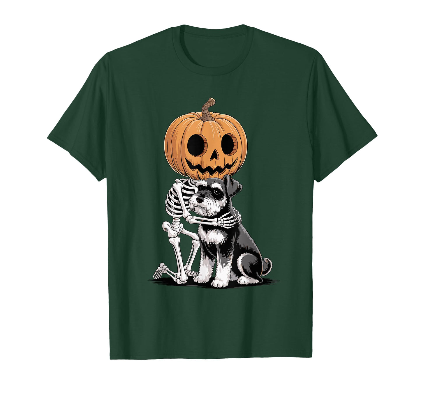 Halloween Skeleton Standard Schnauzer T-Shirt