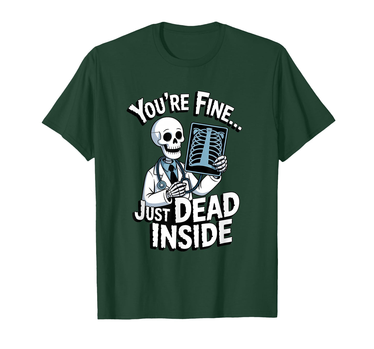 Skeleton Doctor Halloween Spooky Sarcastic Medical T-Shirt