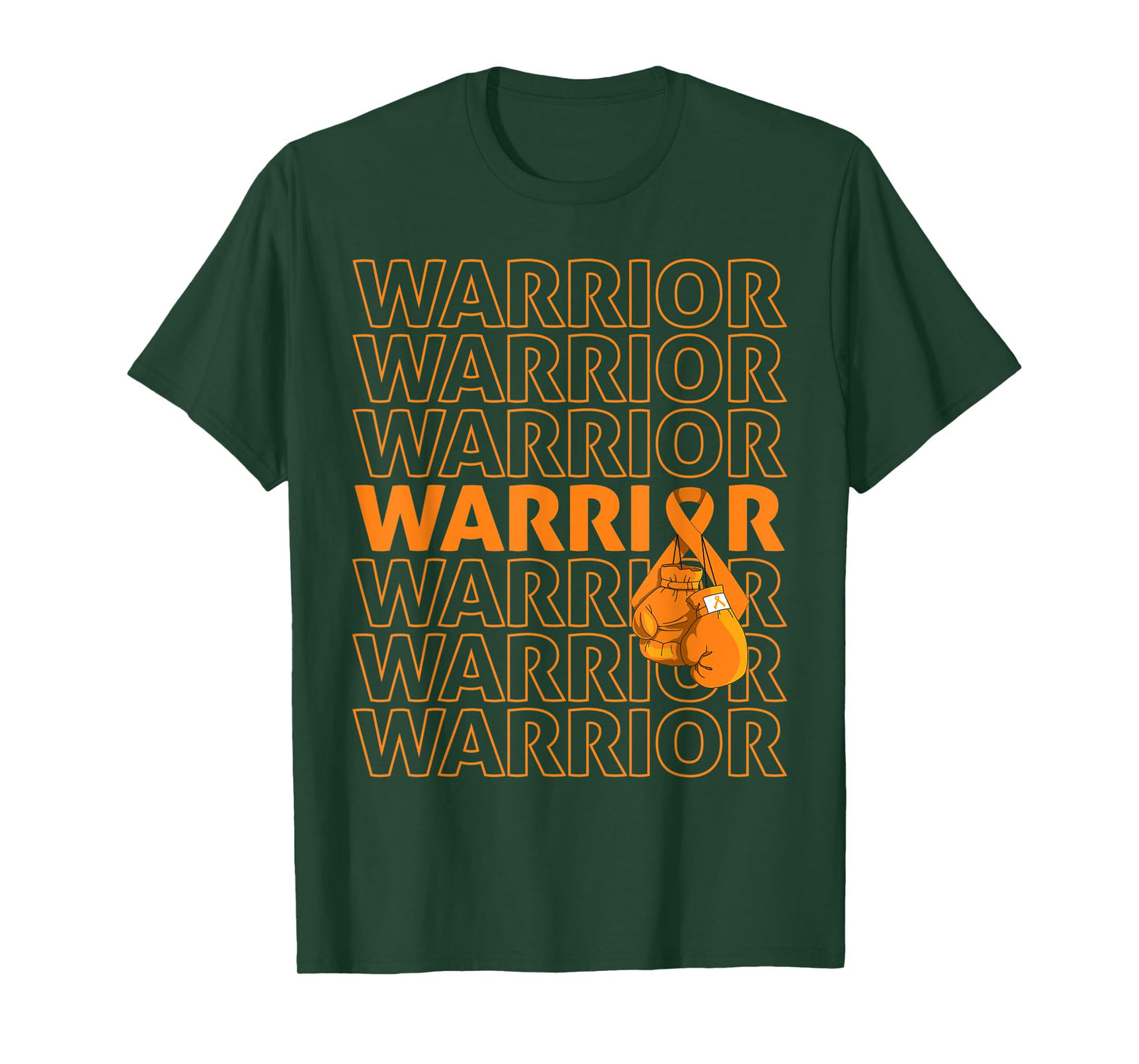 Leukemia Awareness Warrior Orange Ribbon Boxing Gloves T-Shirt
