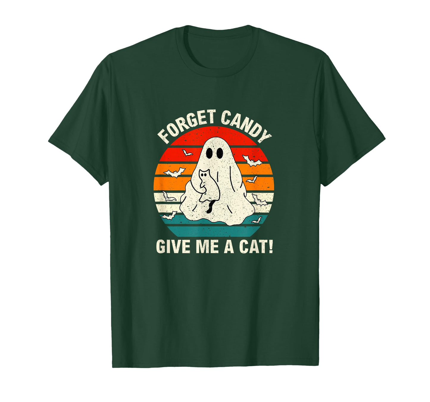 Halloween Forget Candy Give Me Cat Costume Women Men Kids T-Shirt