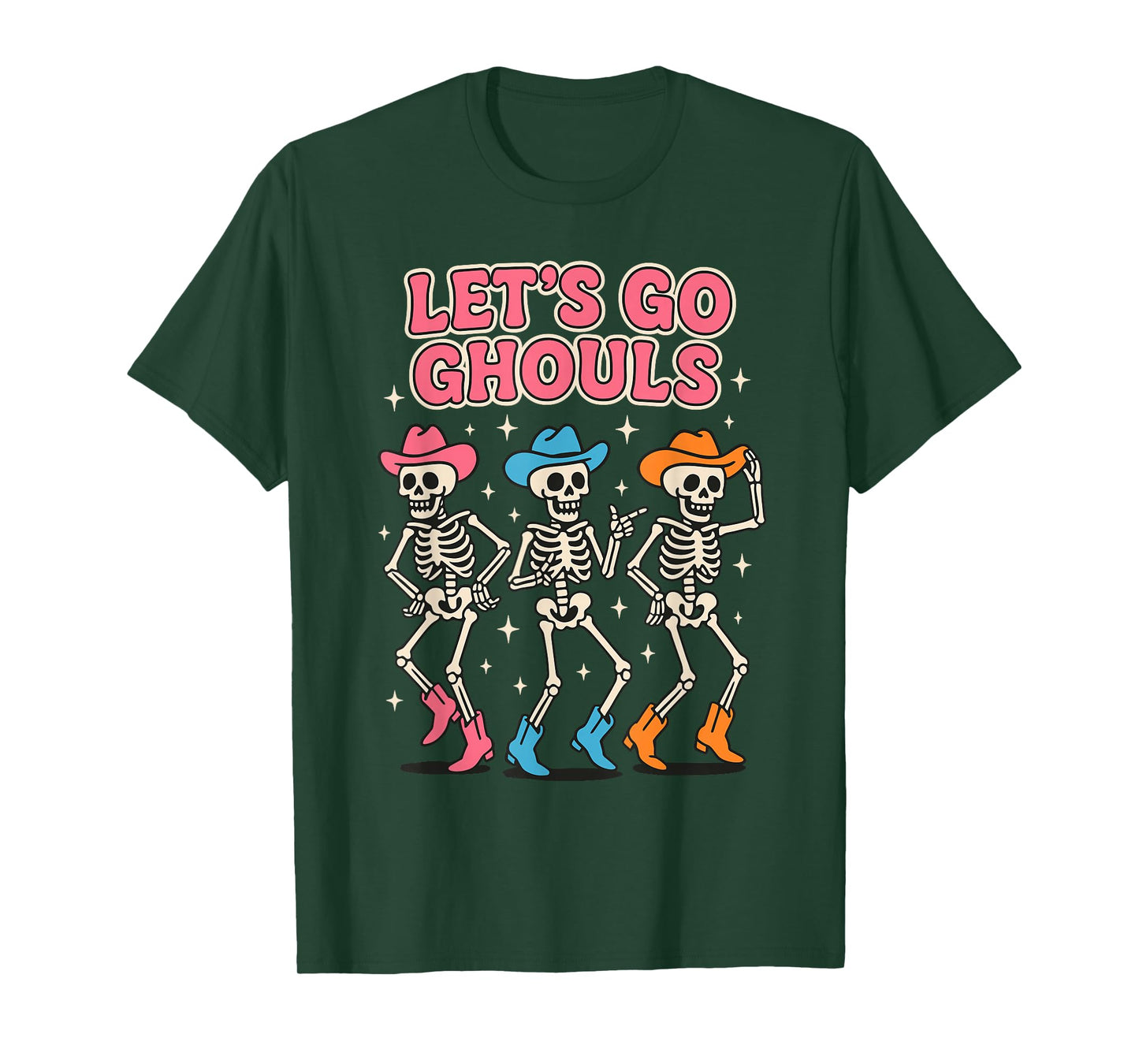Halloween Lets Go Ghouls Skeleton T-Shirt