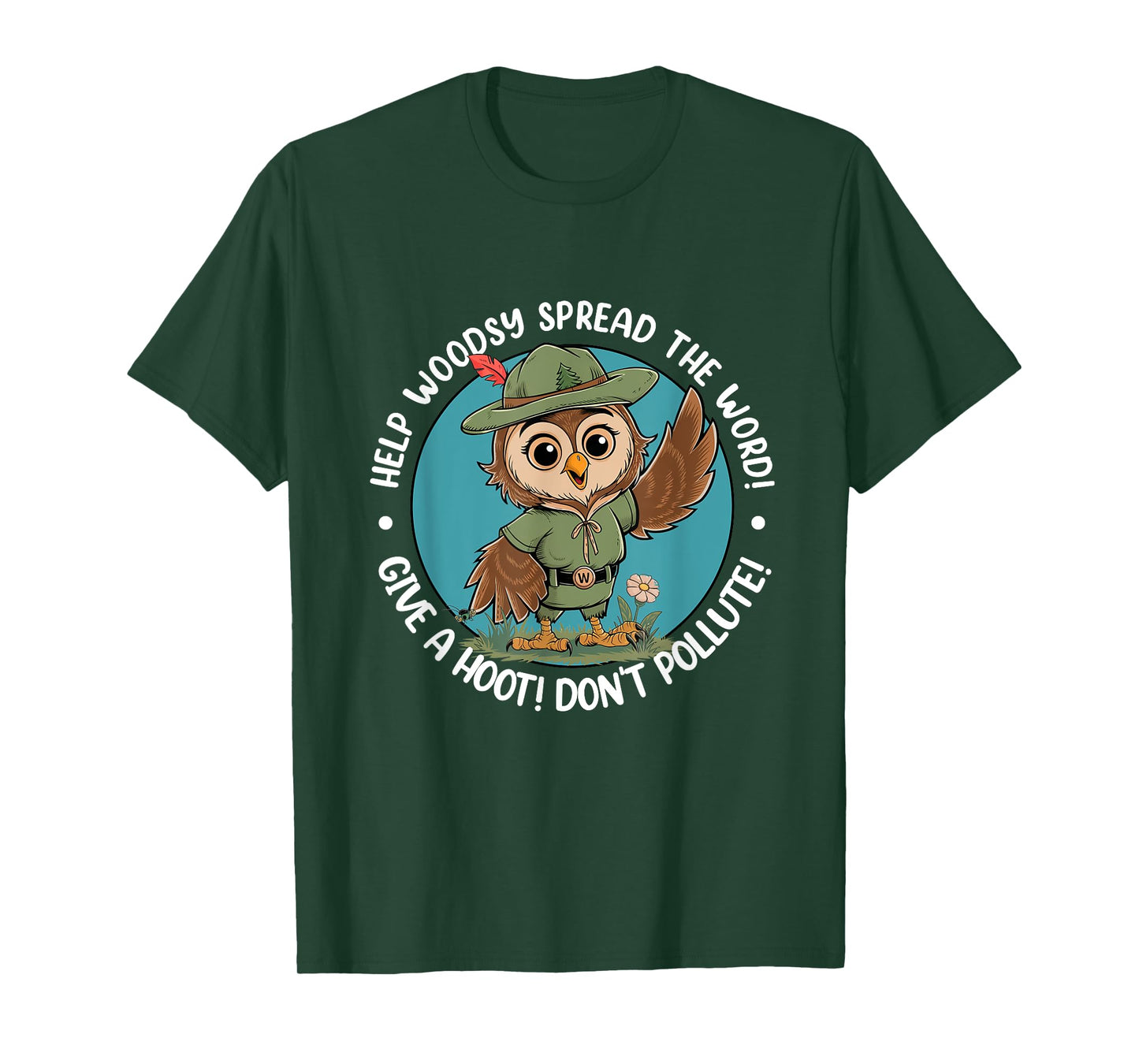 Woodsy Owl Give A Hoot Don't Pollute Vintage Retro T-Shirt