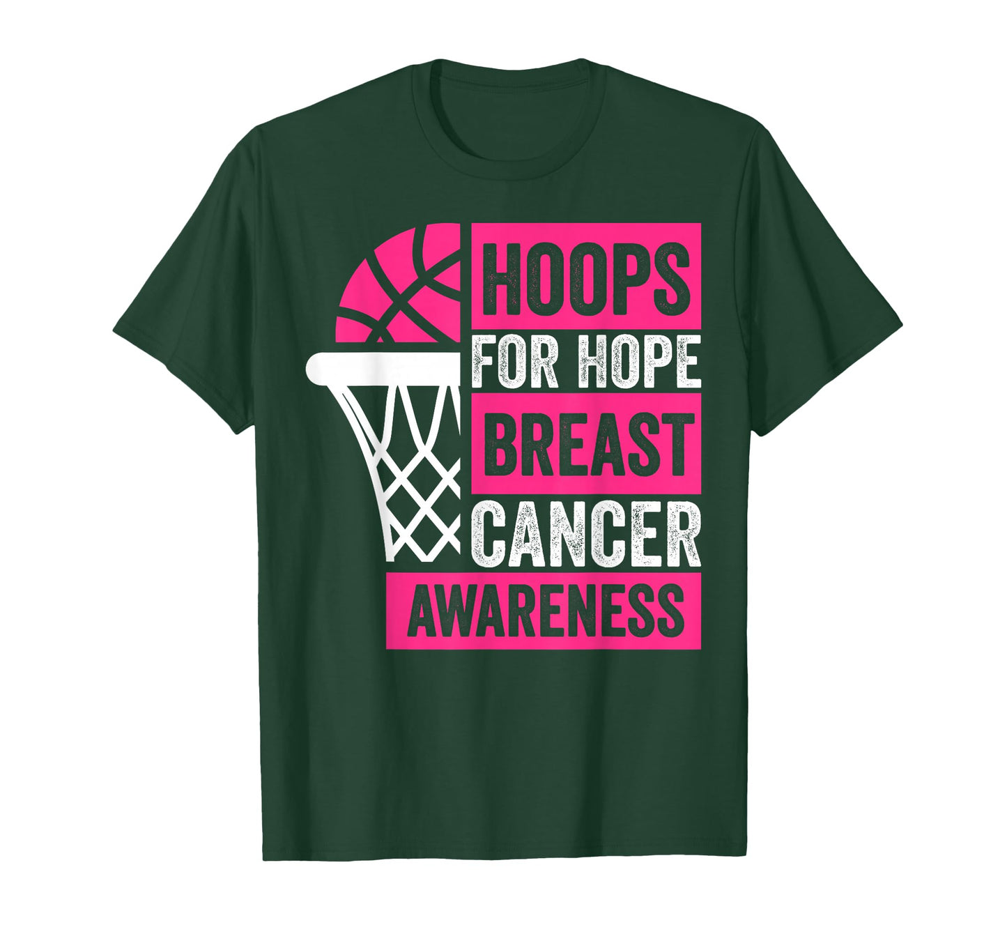 Hoops For Hope Basketball Family Breast Cancer Awareness T-Shirt