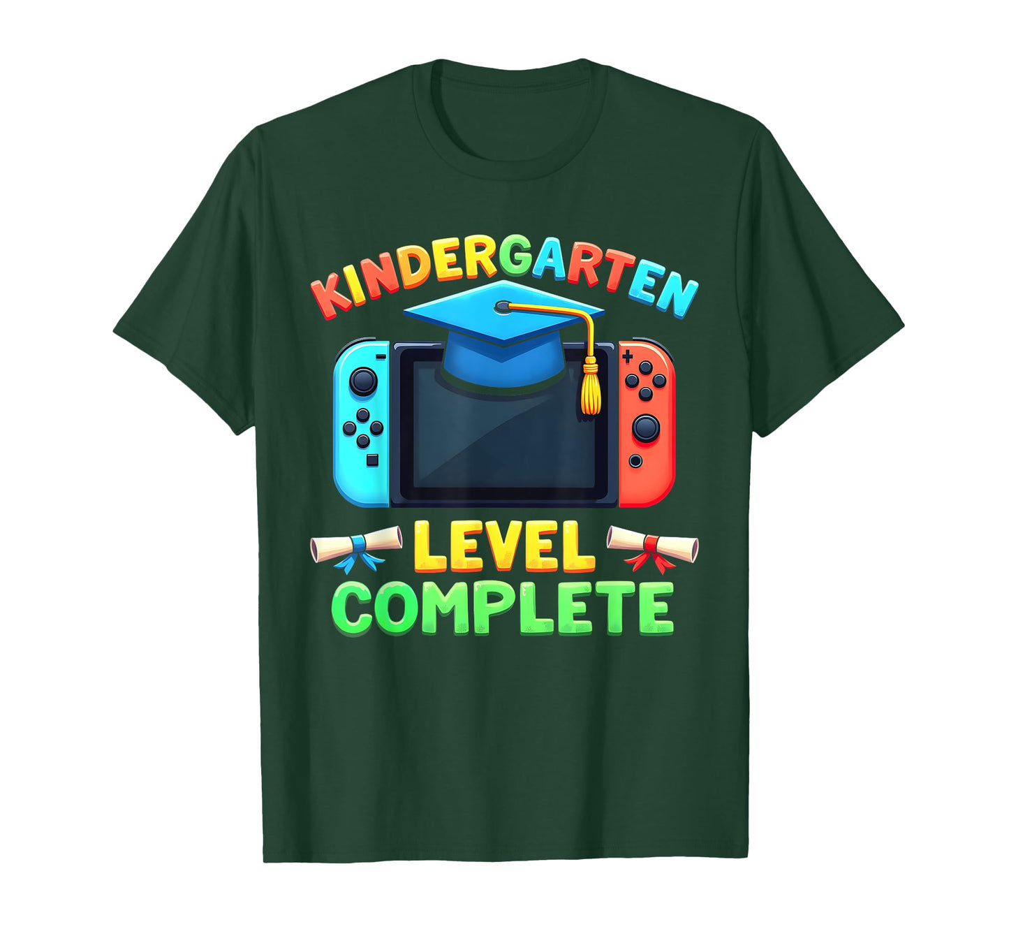 Kindergarten Level Complete Graduation Class 2025 Gamer Boys T-Shirt
