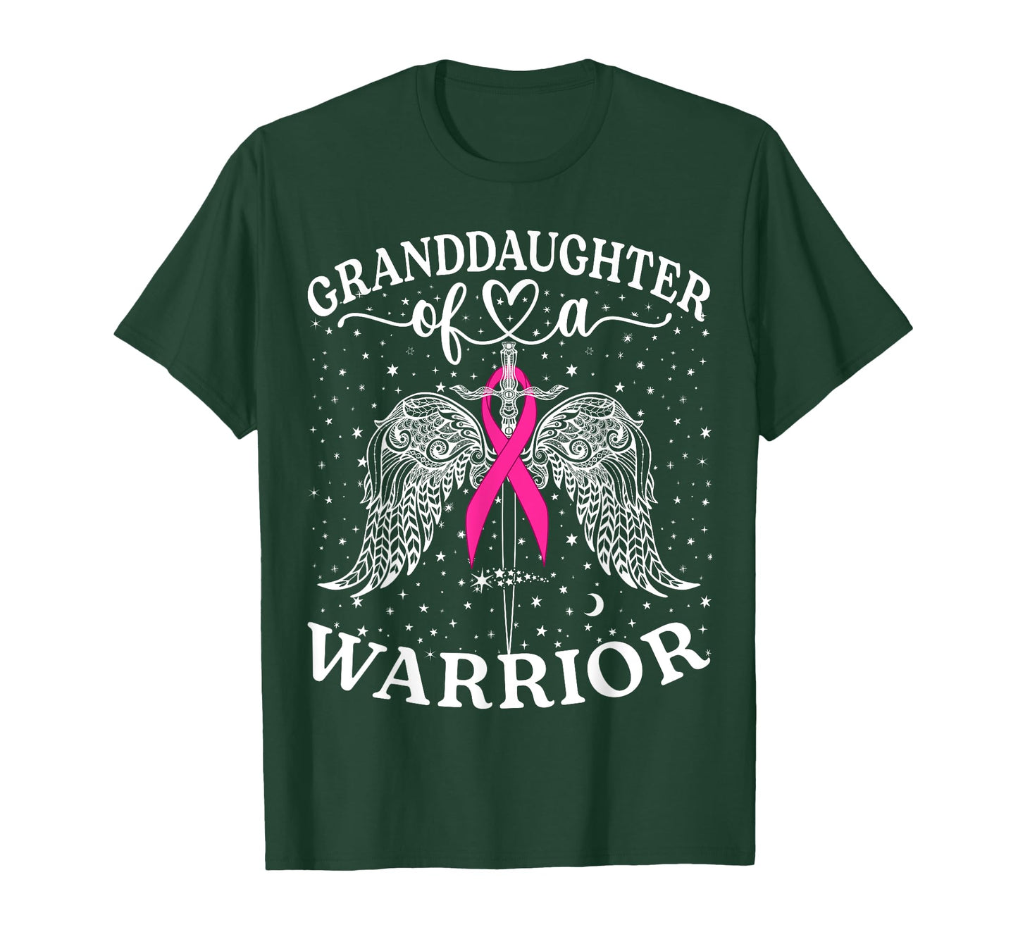 Granddaughter Of A Warrior Breast Cancer Awareness Support T-Shirt