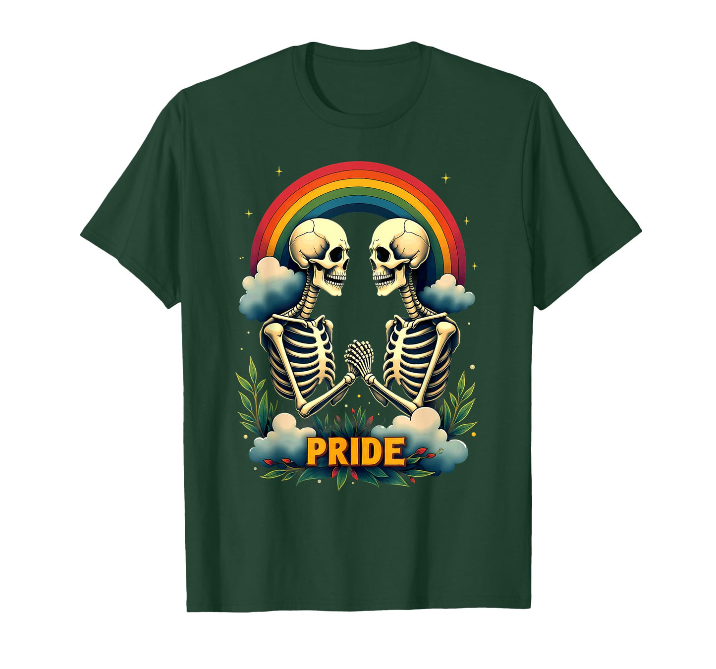 Tarot Card Pride LGBT Gay Lesbian Rainbow Skeleton Halloween T-Shirt