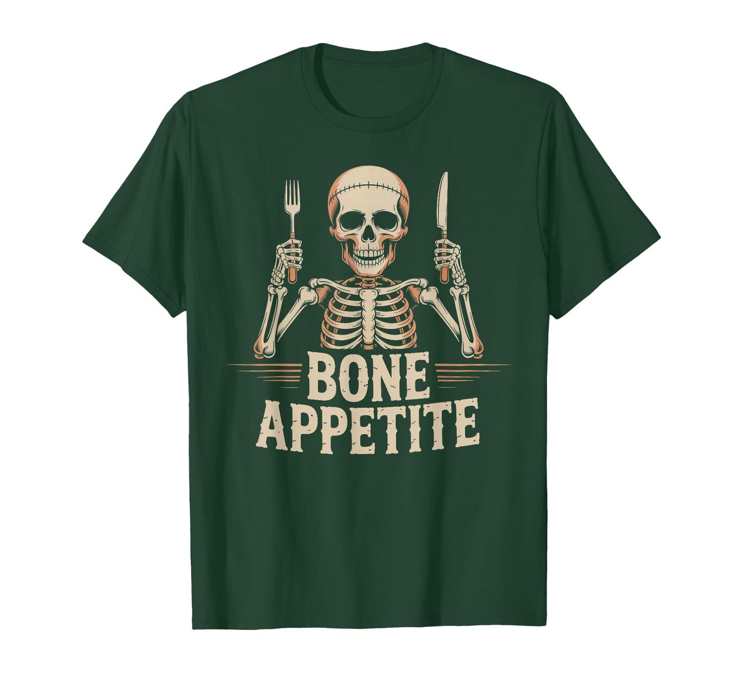 Bone Appetite Funny Skeleton Table Dinner T-Shirt
