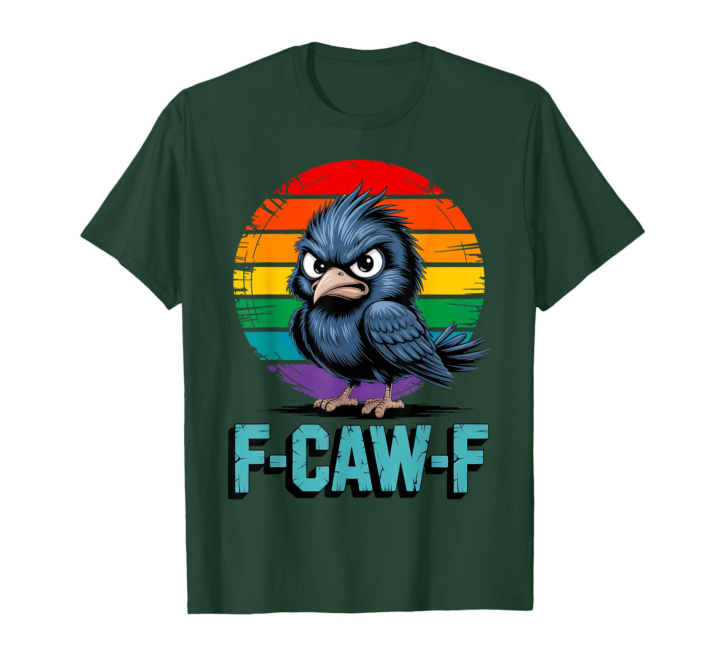 F-Caw-F Little Crow Gothic Raven Halloween T-Shirt