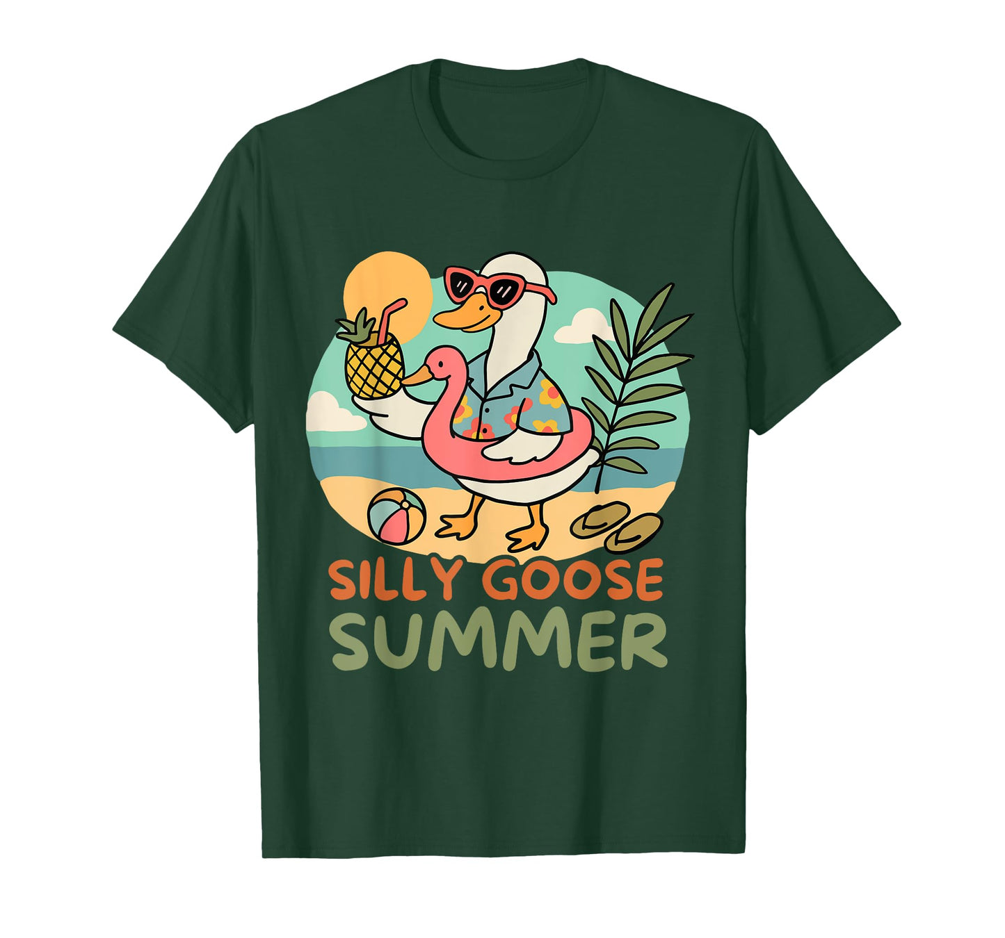 Silly Goose Summer Funny Summer Last Day School Teacher T-Shirt