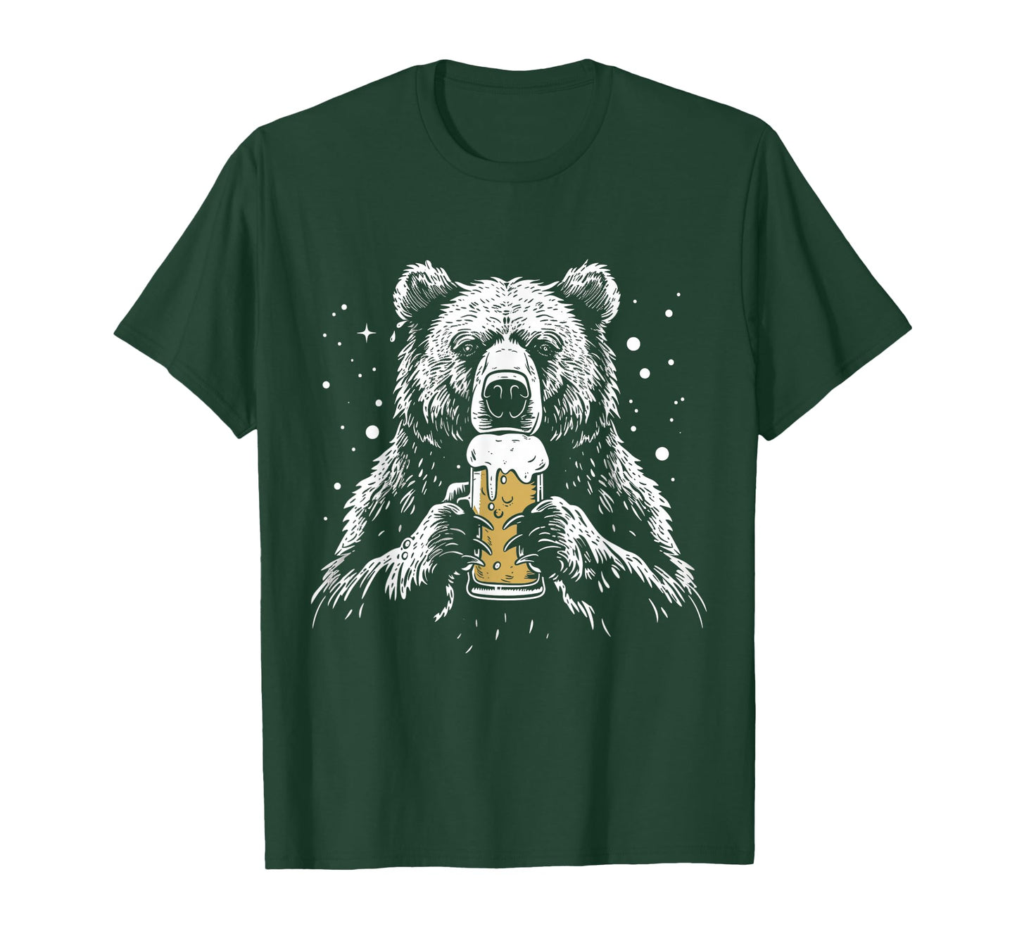 Bear Drinking Beer Funny Grizzly Bear Camping Party T-Shirt