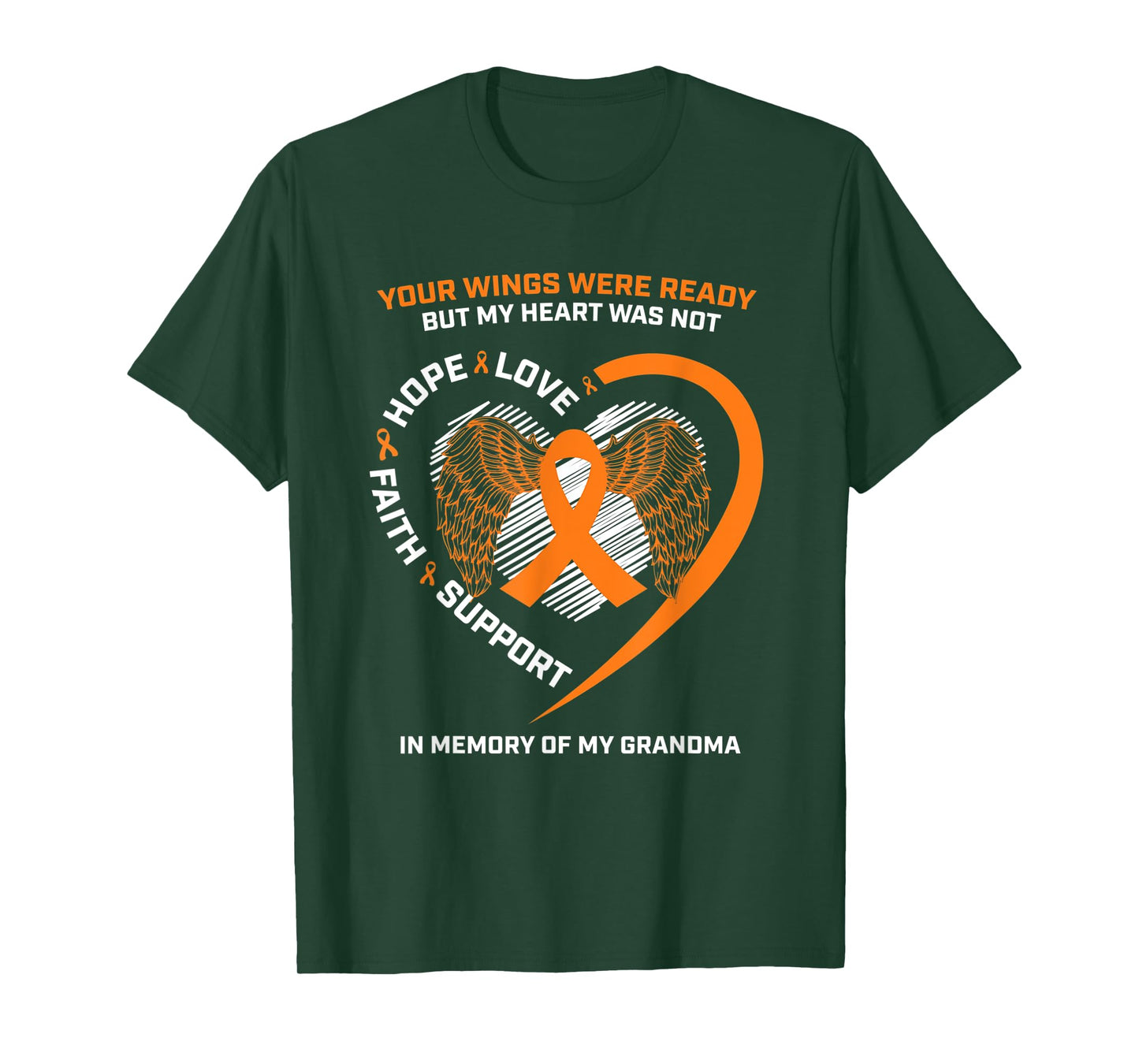 Gifts Kids Women Men Memory Of My Grandma Leukemia Awareness T-Shirt