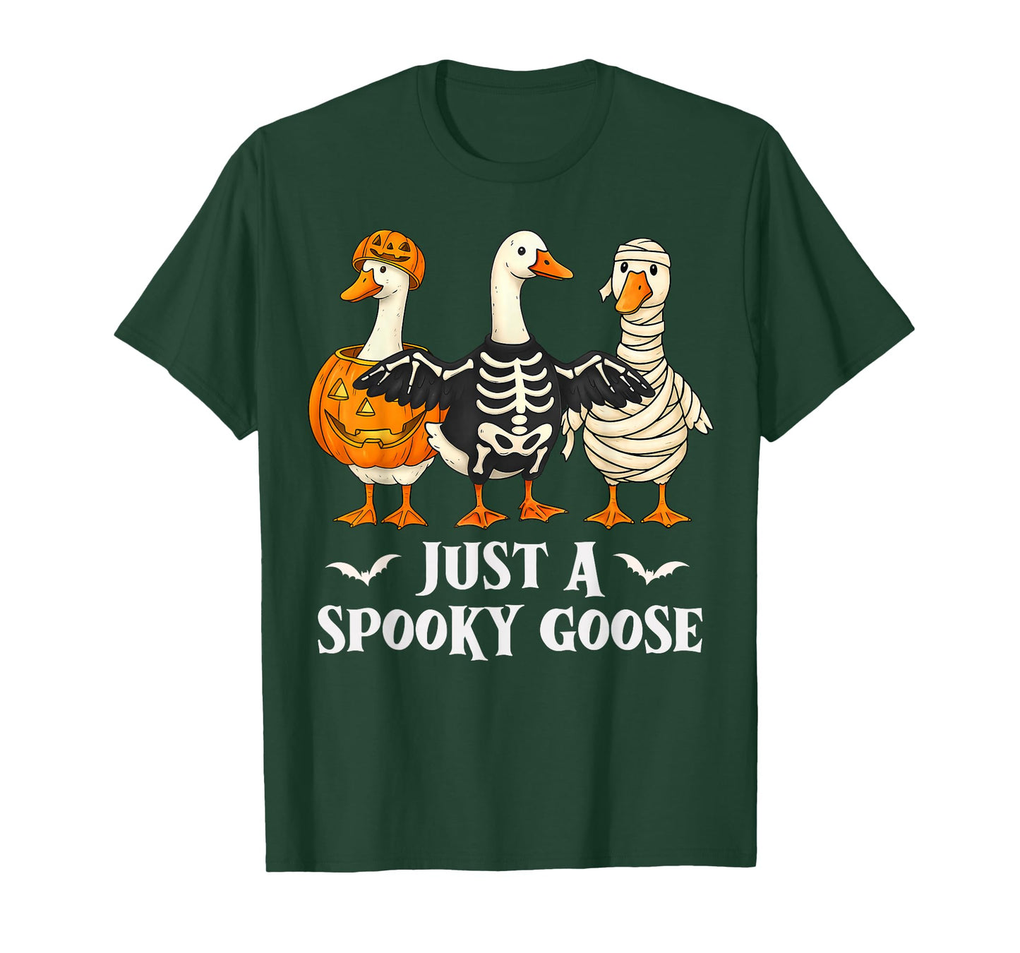 Just A Spooky Goose Funny Halloween Costume Men Women T-Shirt